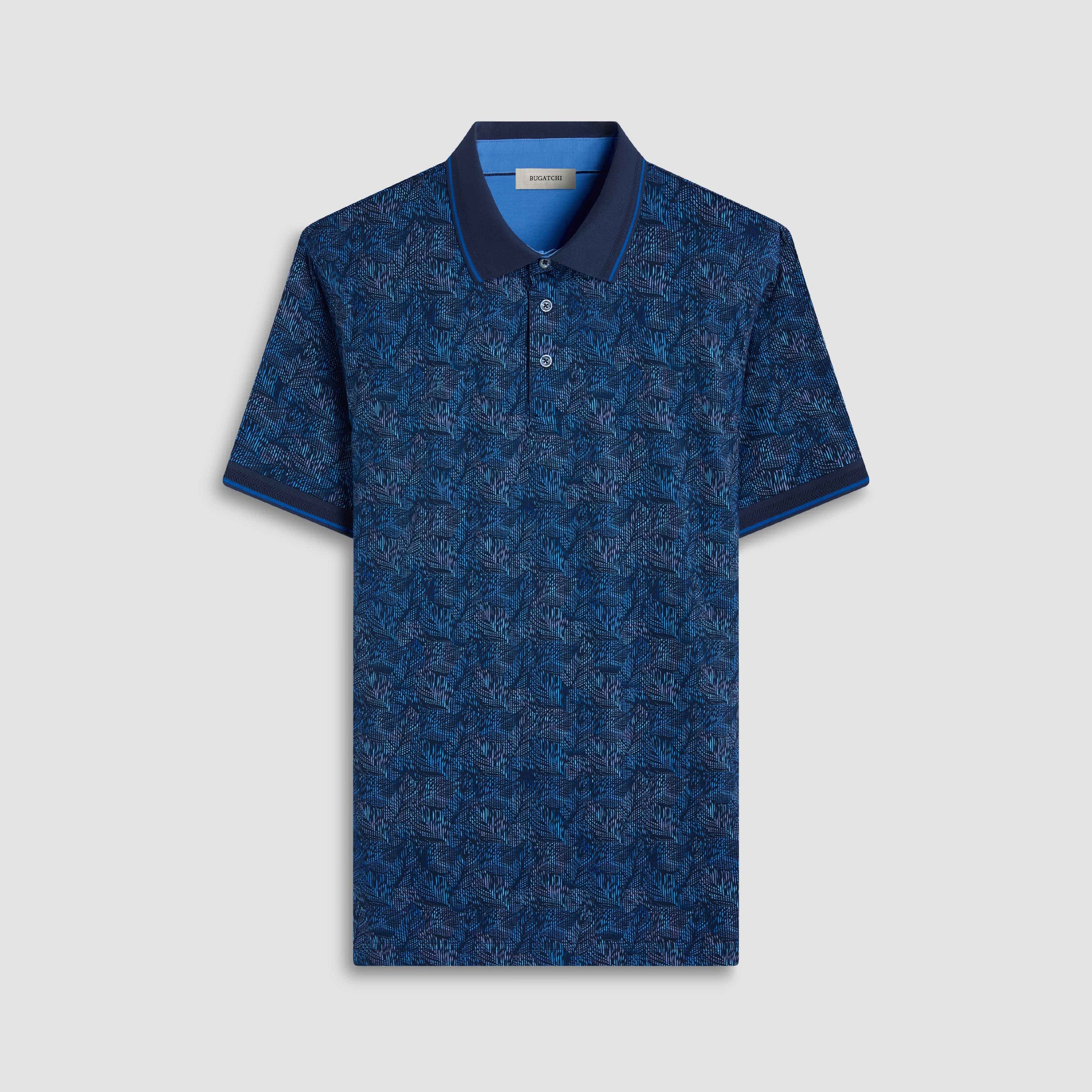 Vance Leaf Print OoohCotton Polo Shirt