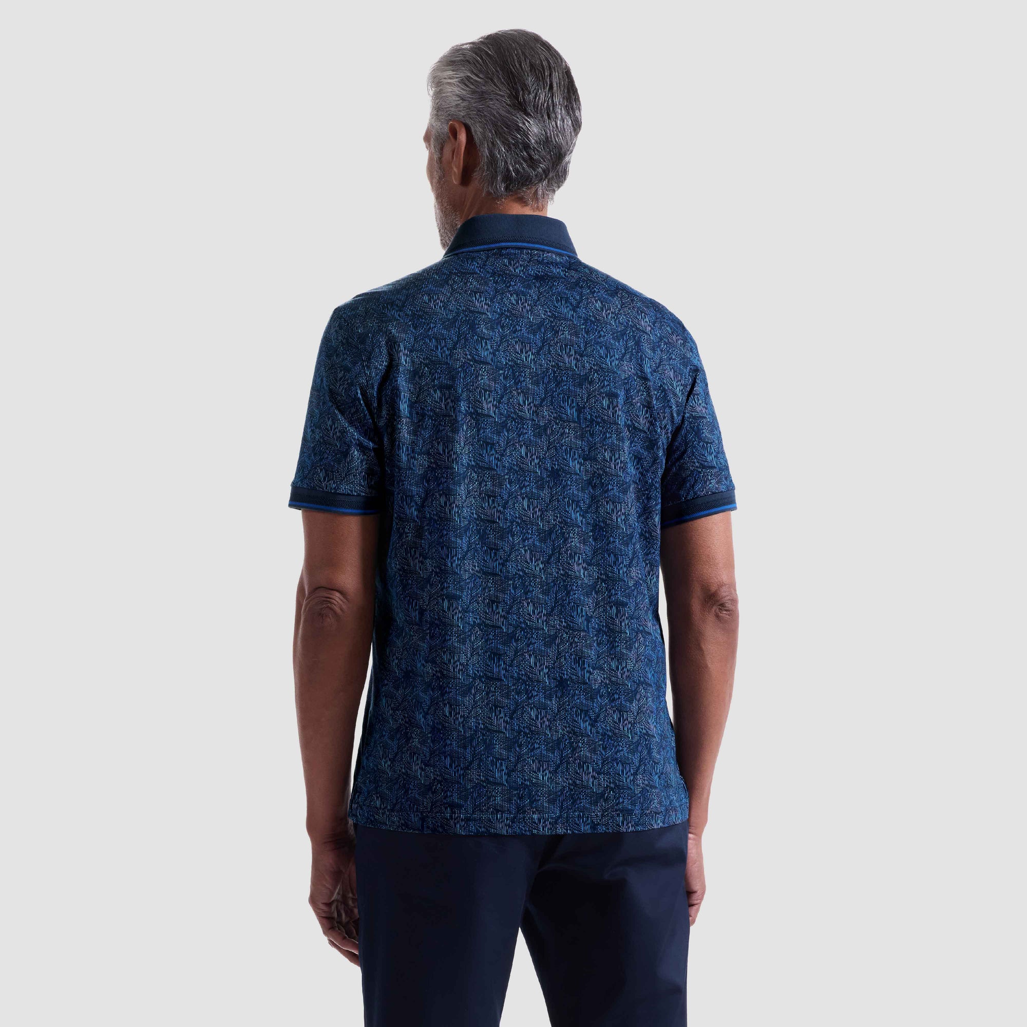 Vance Leaf Print OoohCotton Polo Shirt