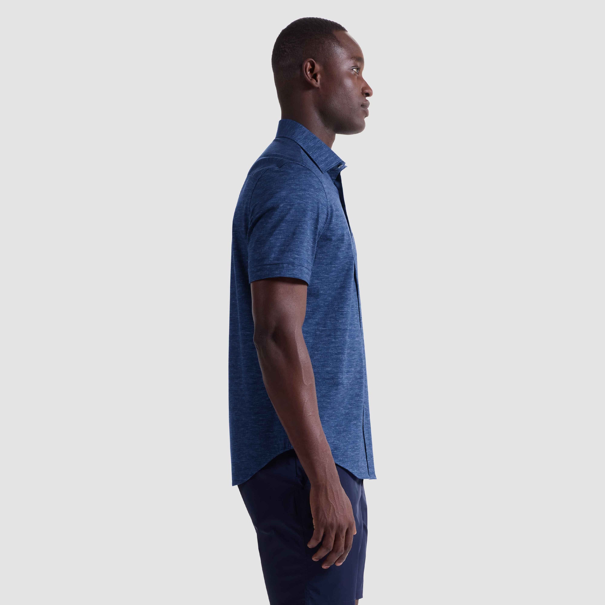 Miles Heathered OoohCotton Short-Sleeve Shirt