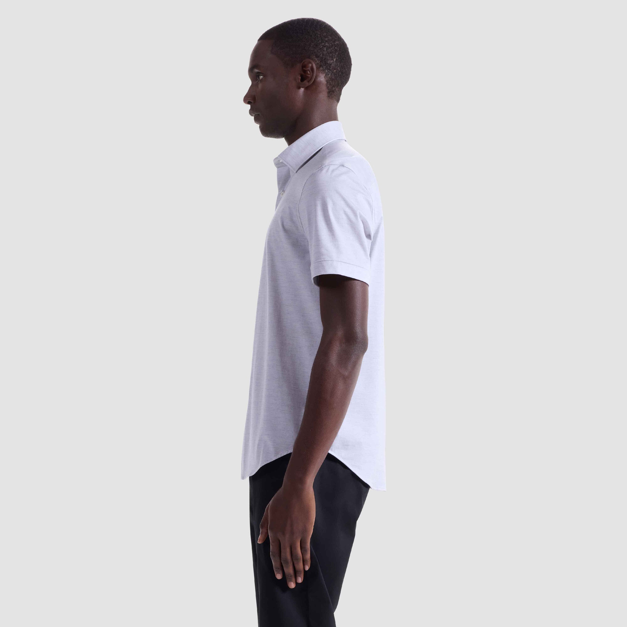 Miles Heathered OoohCotton Short-Sleeve Shirt
