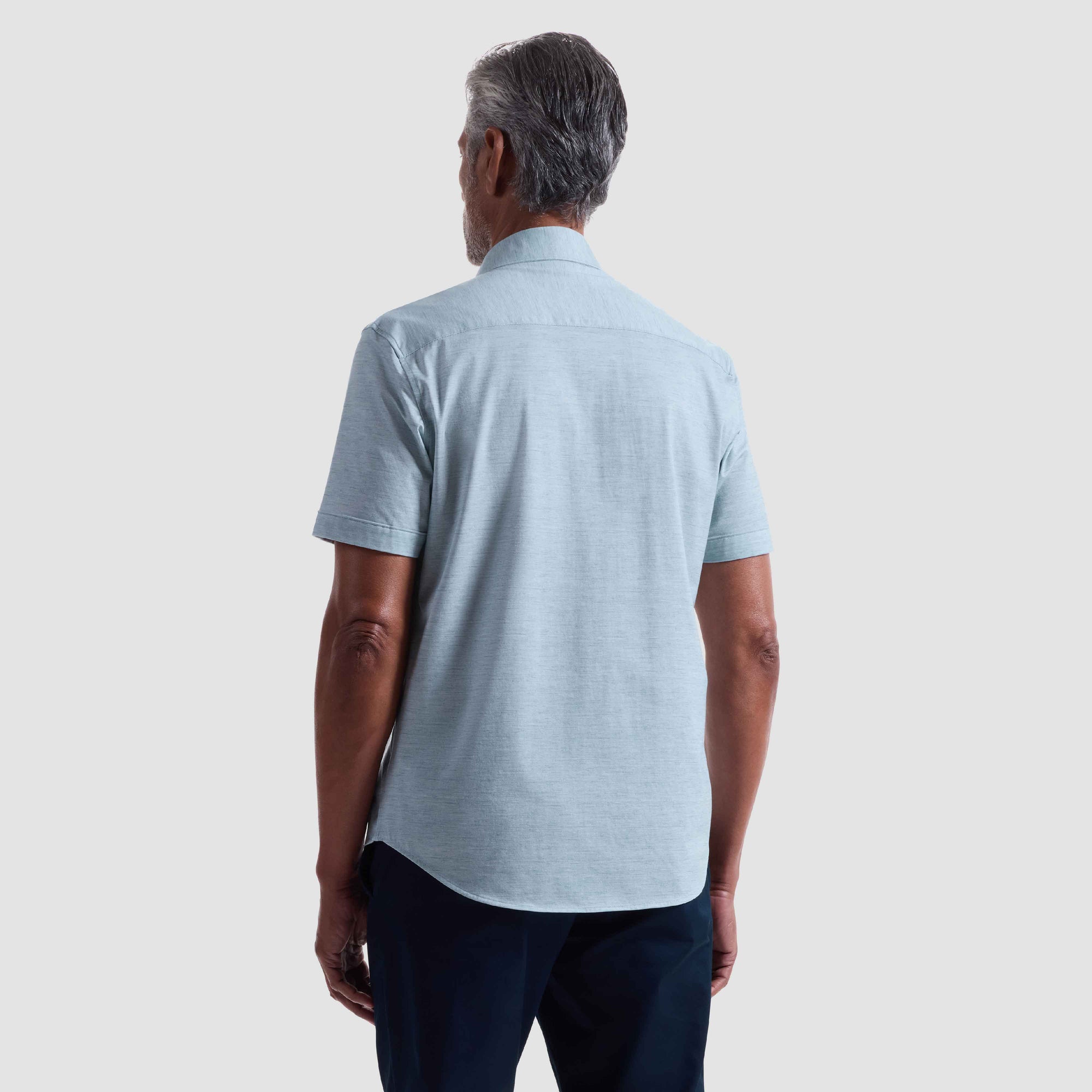 Miles Heathered OoohCotton Short-Sleeve Shirt