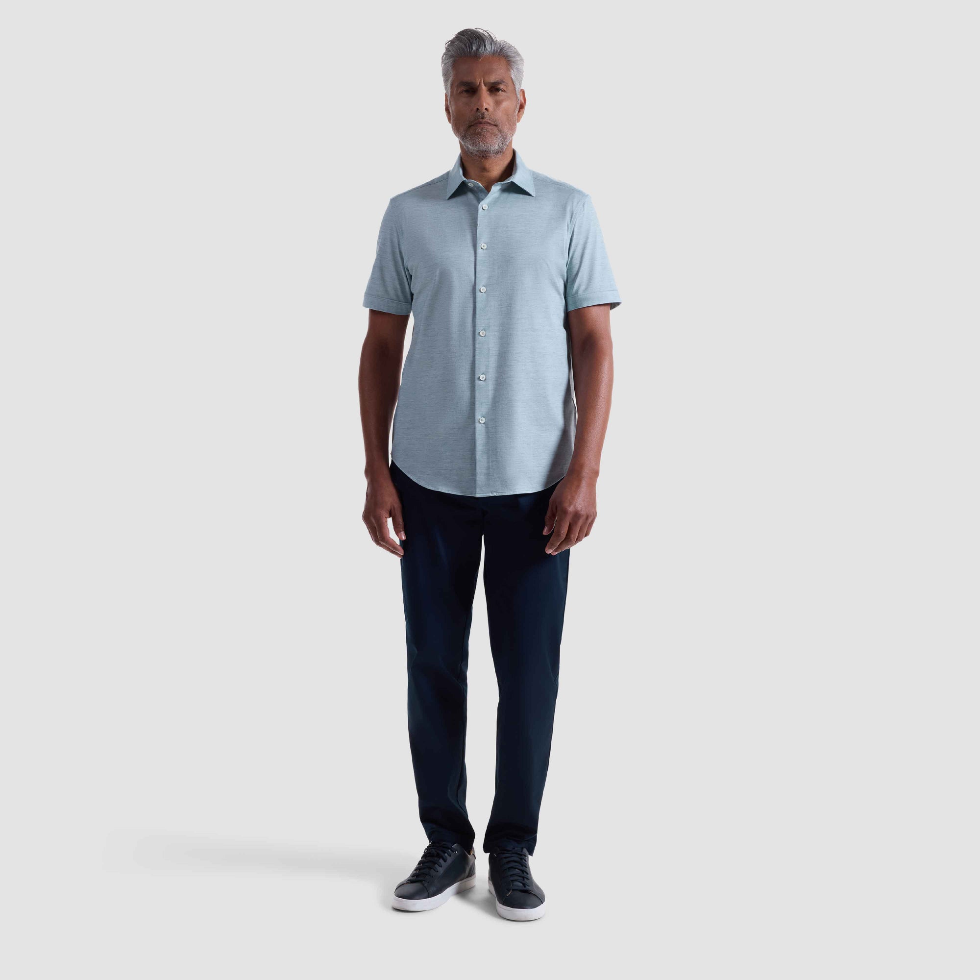 Miles Heathered OoohCotton Short-Sleeve Shirt