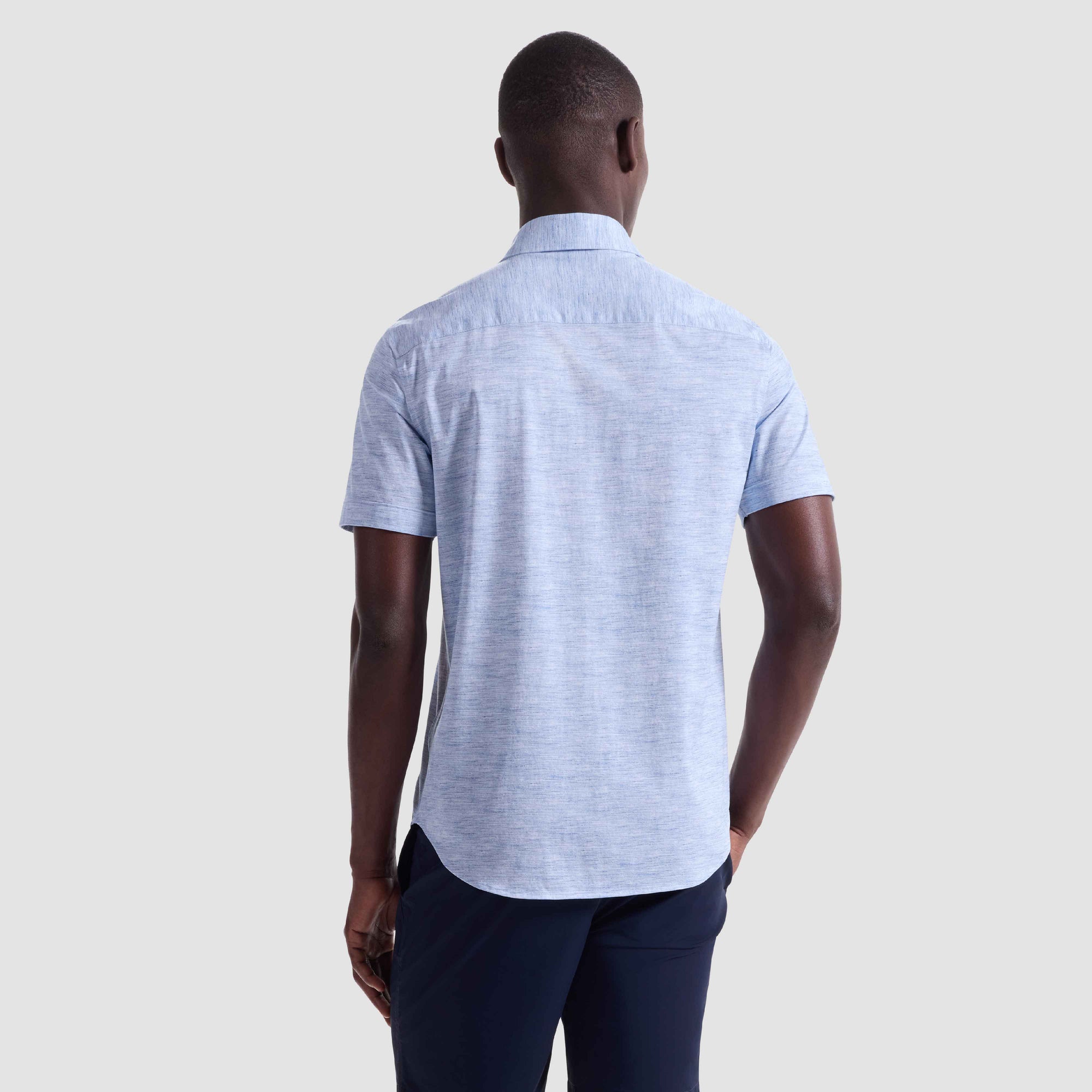 Miles Heathered OoohCotton Short-Sleeve Shirt