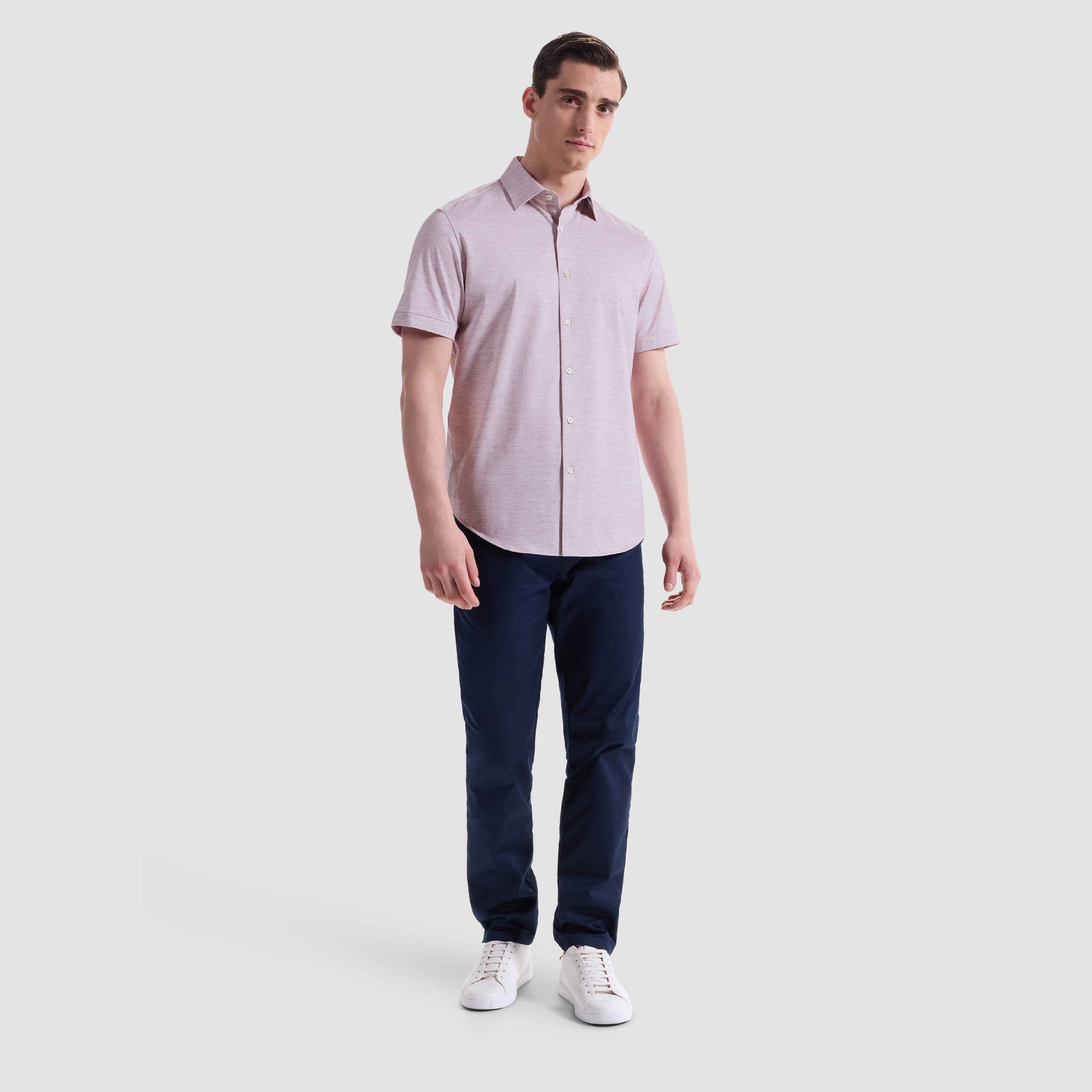 Miles Heathered OoohCotton Short-Sleeve Shirt