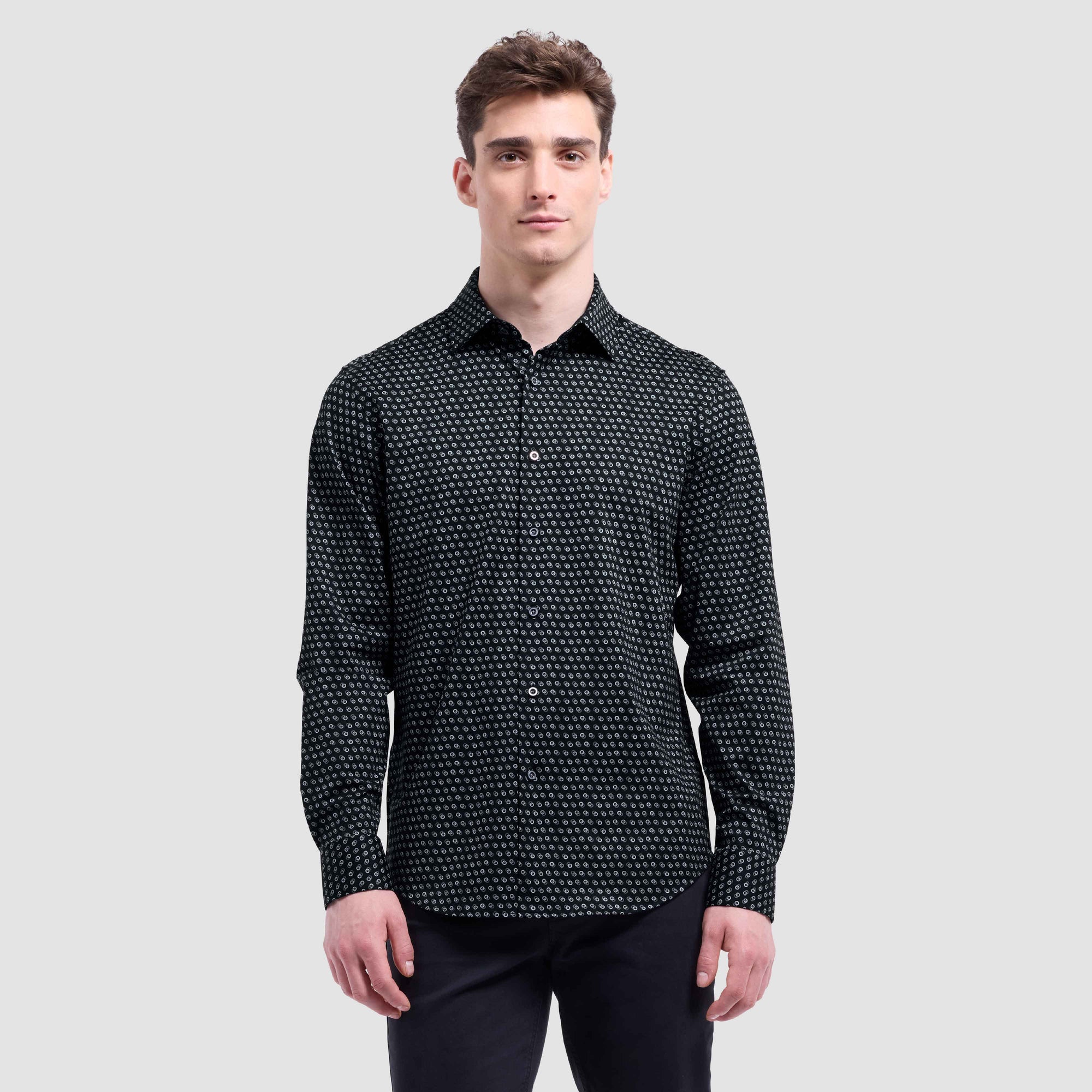 Jimmy Double-Sided Geometric & Solid OoohCotton Shirt