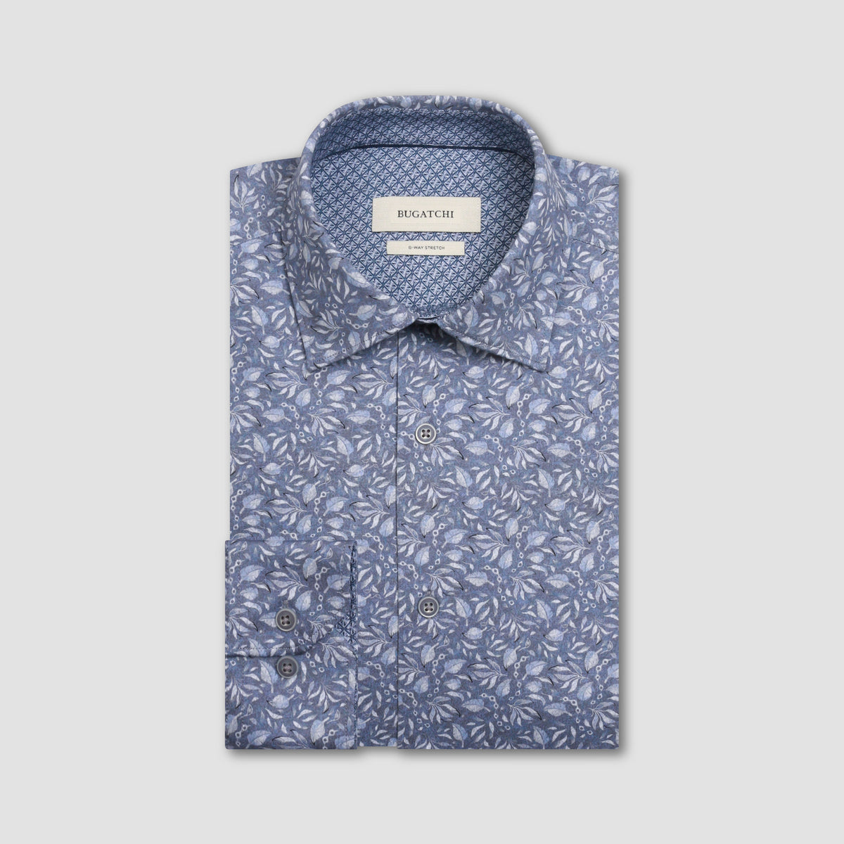 Jimmy Double-Sided Leaf Print & Geometric OoohCotton Shirt