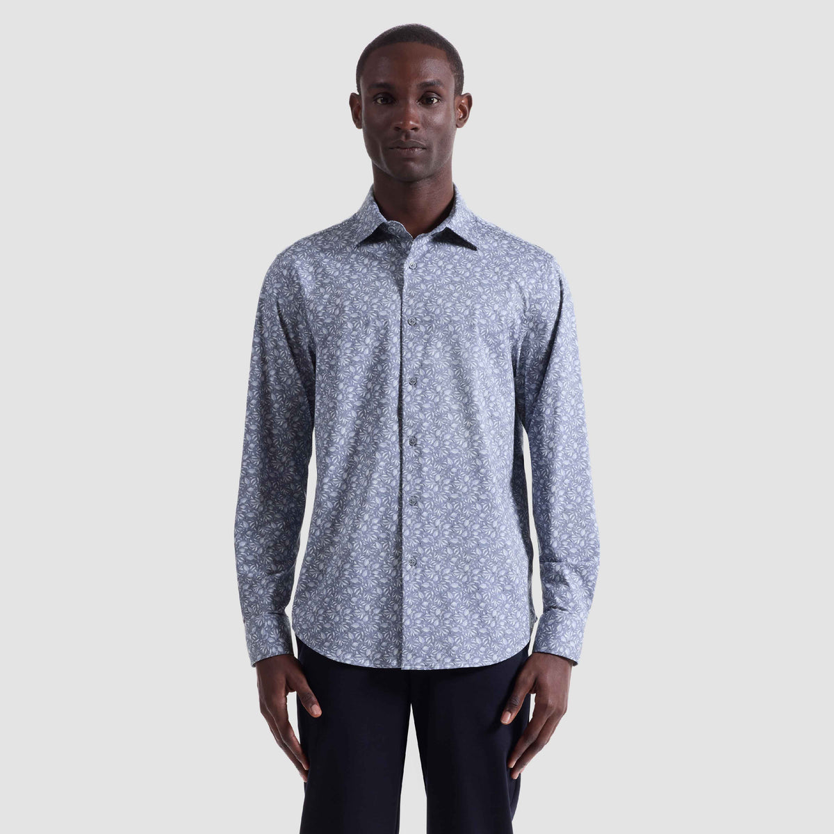 Jimmy Double-Sided Leaf Print & Geometric OoohCotton Shirt