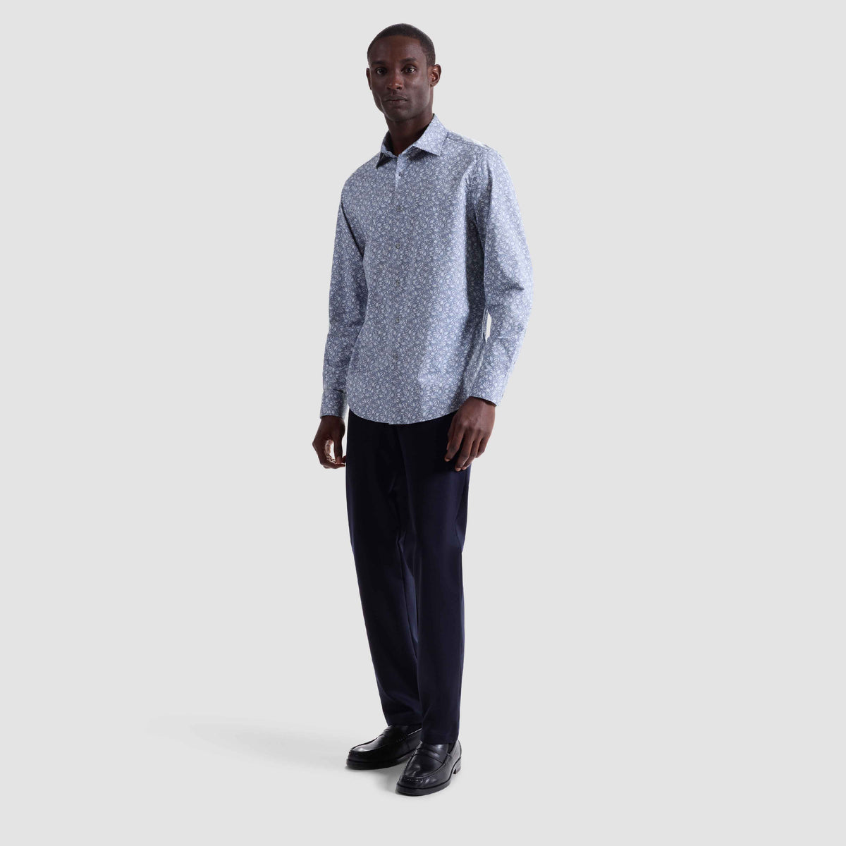 Jimmy Double-Sided Leaf Print & Geometric OoohCotton Shirt