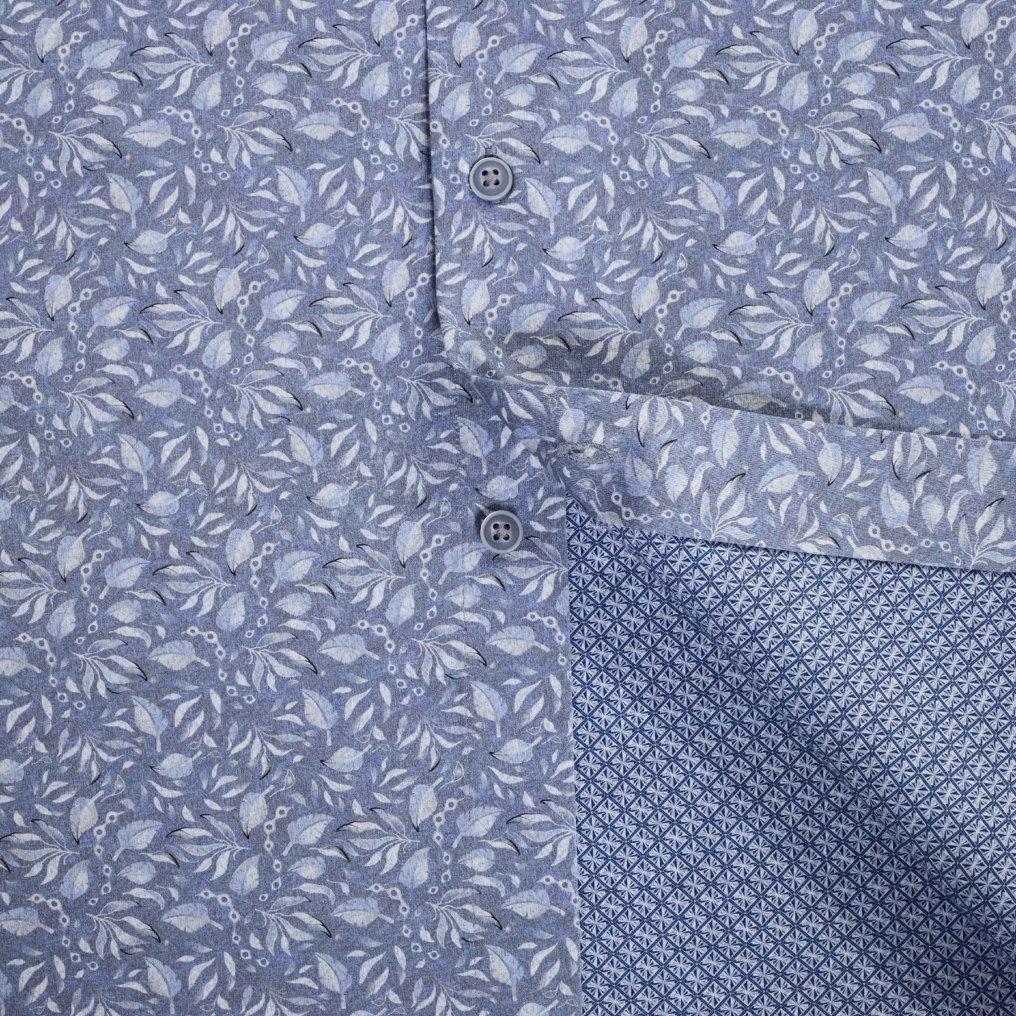 Jimmy Double-Sided Leaf Print & Geometric OoohCotton Shirt