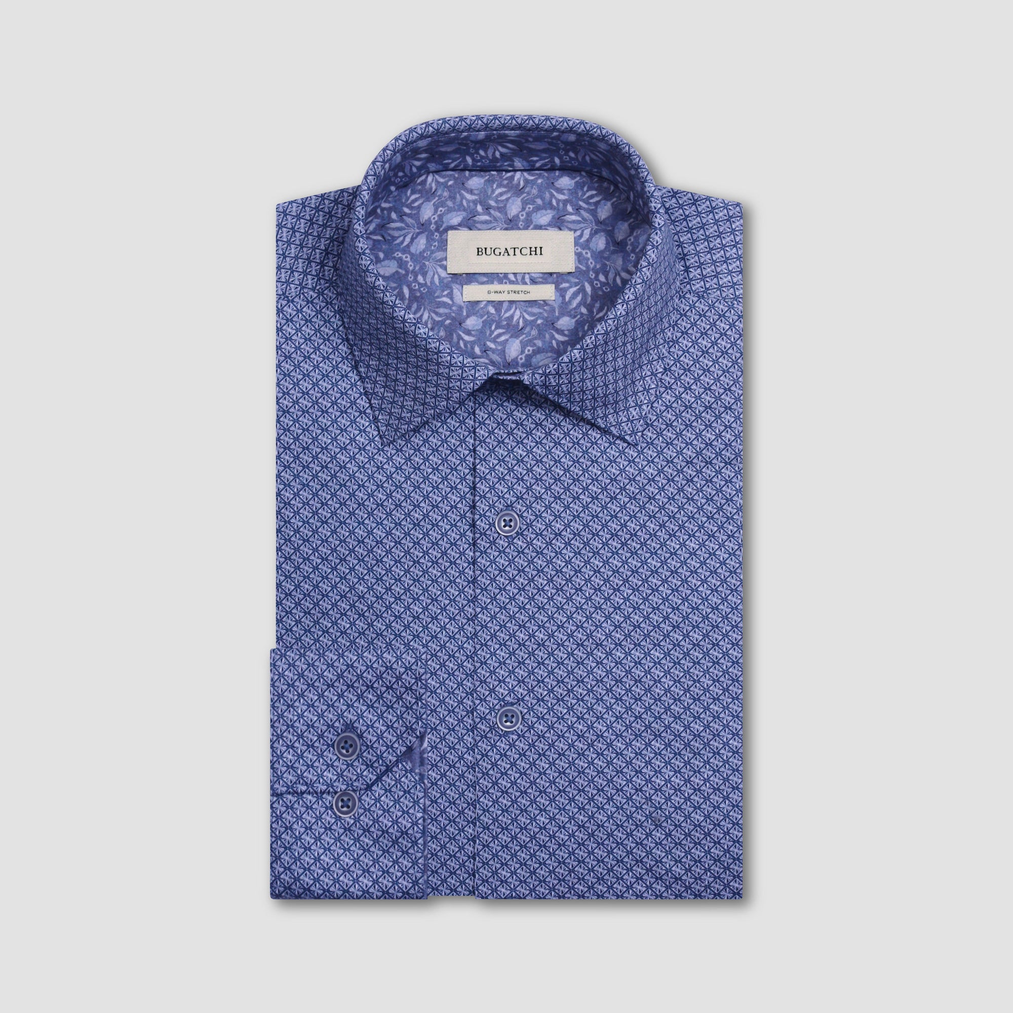 Jimmy Double-Sided Geometric & Leaf Print OoohCotton Shirt