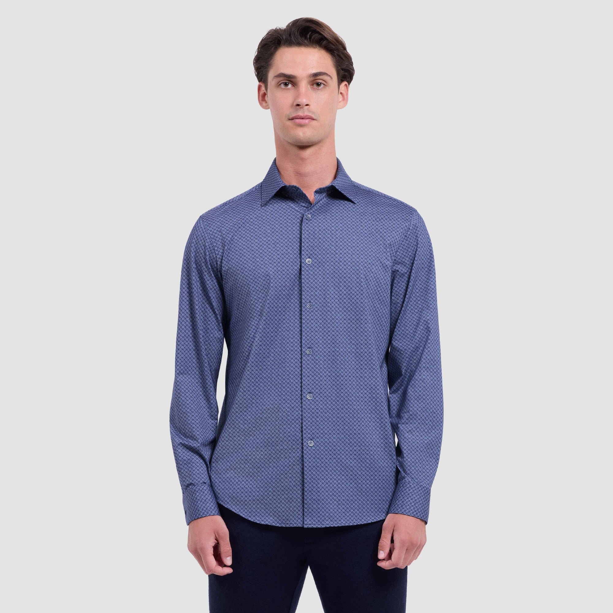 Jimmy Double-Sided Geometric & Leaf Print OoohCotton Shirt