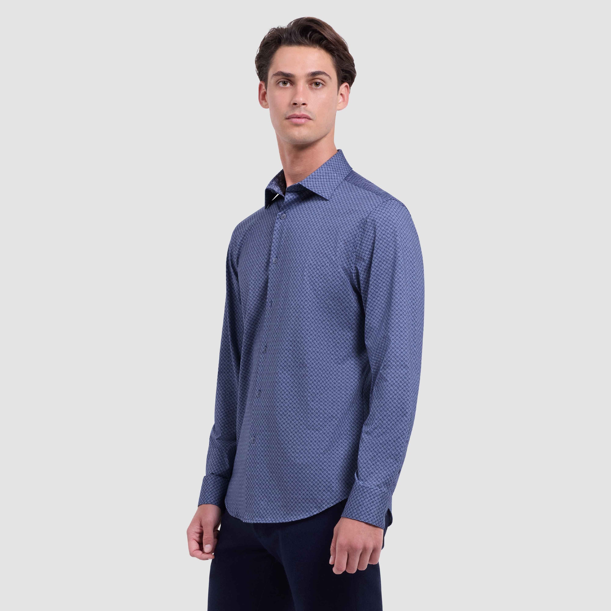 Jimmy Double-Sided Geometric & Leaf Print OoohCotton Shirt