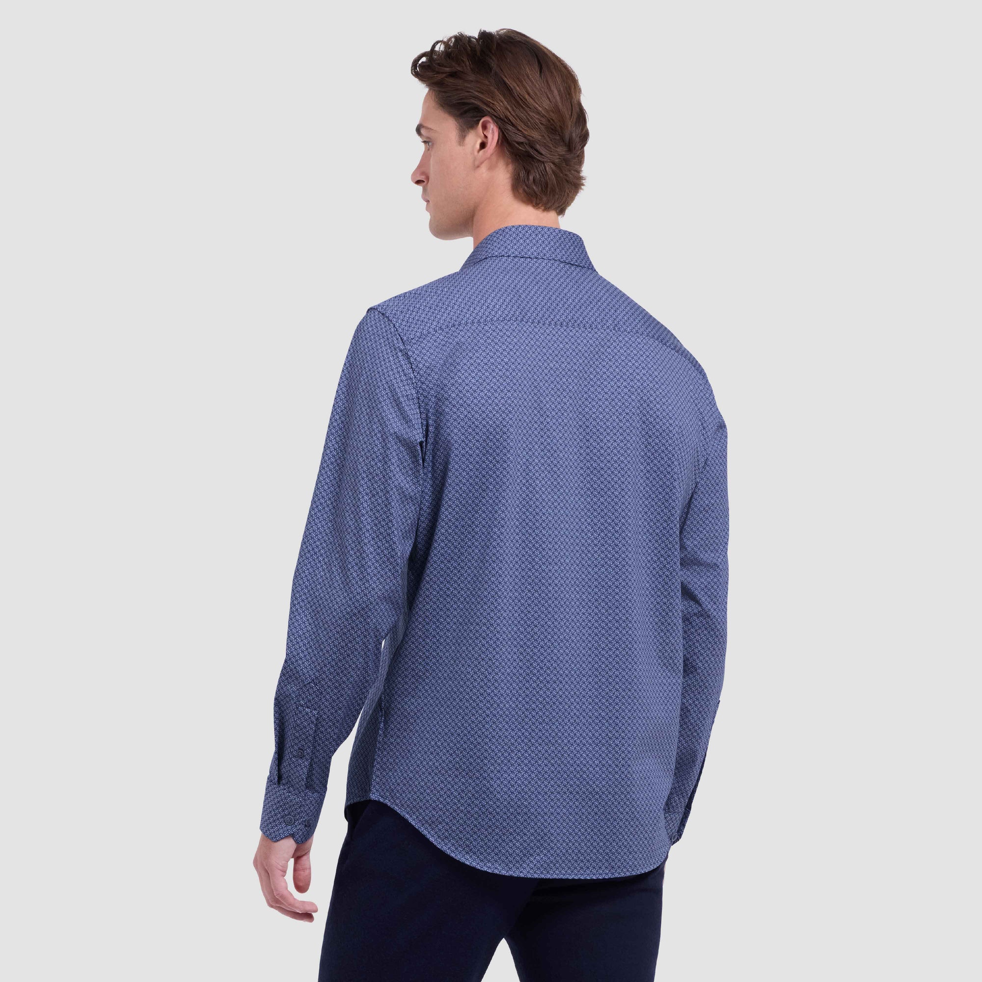 Jimmy Double-Sided Geometric & Leaf Print OoohCotton Shirt