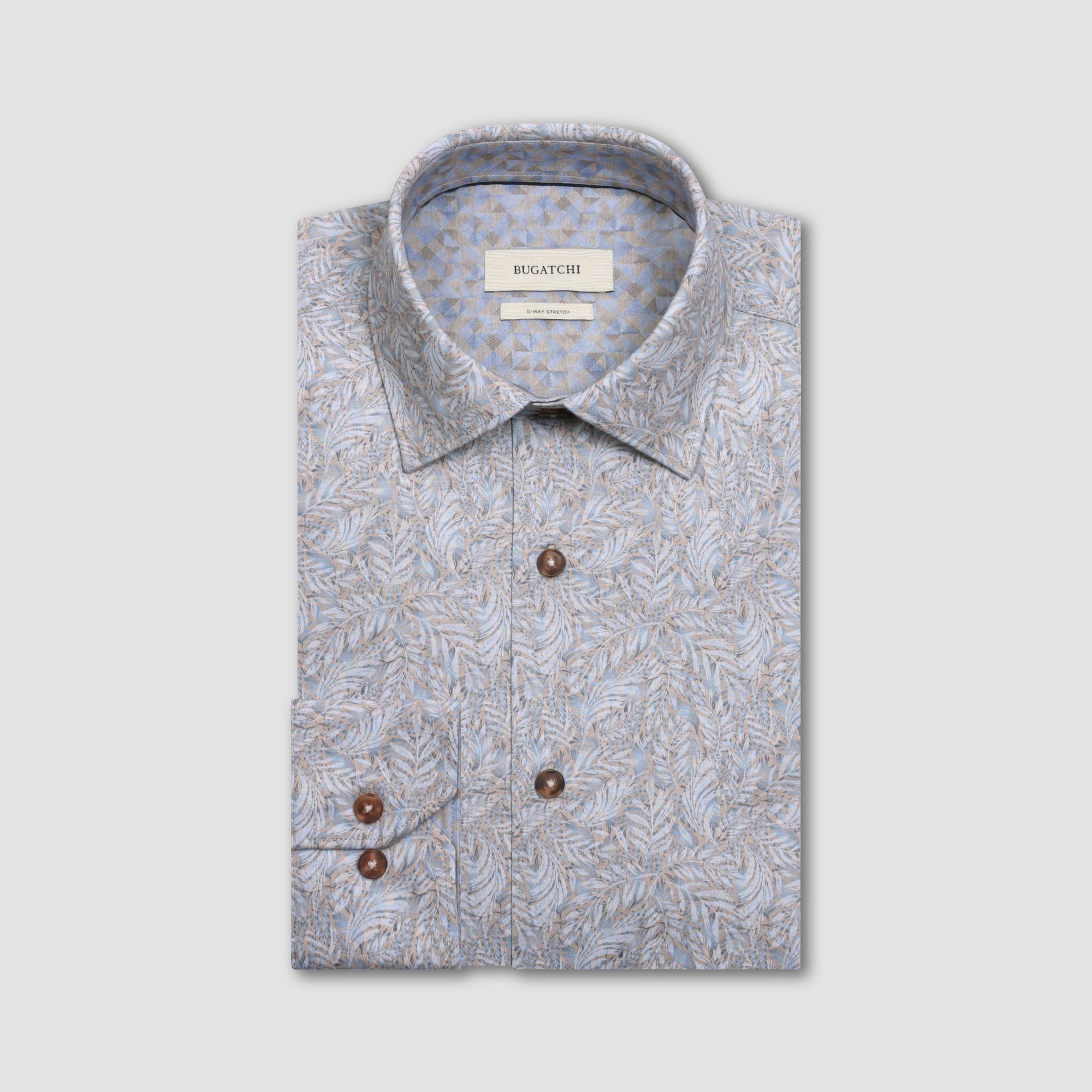Jimmy Double-Sided Leaf Print & Geometric OoohCotton Shirt
