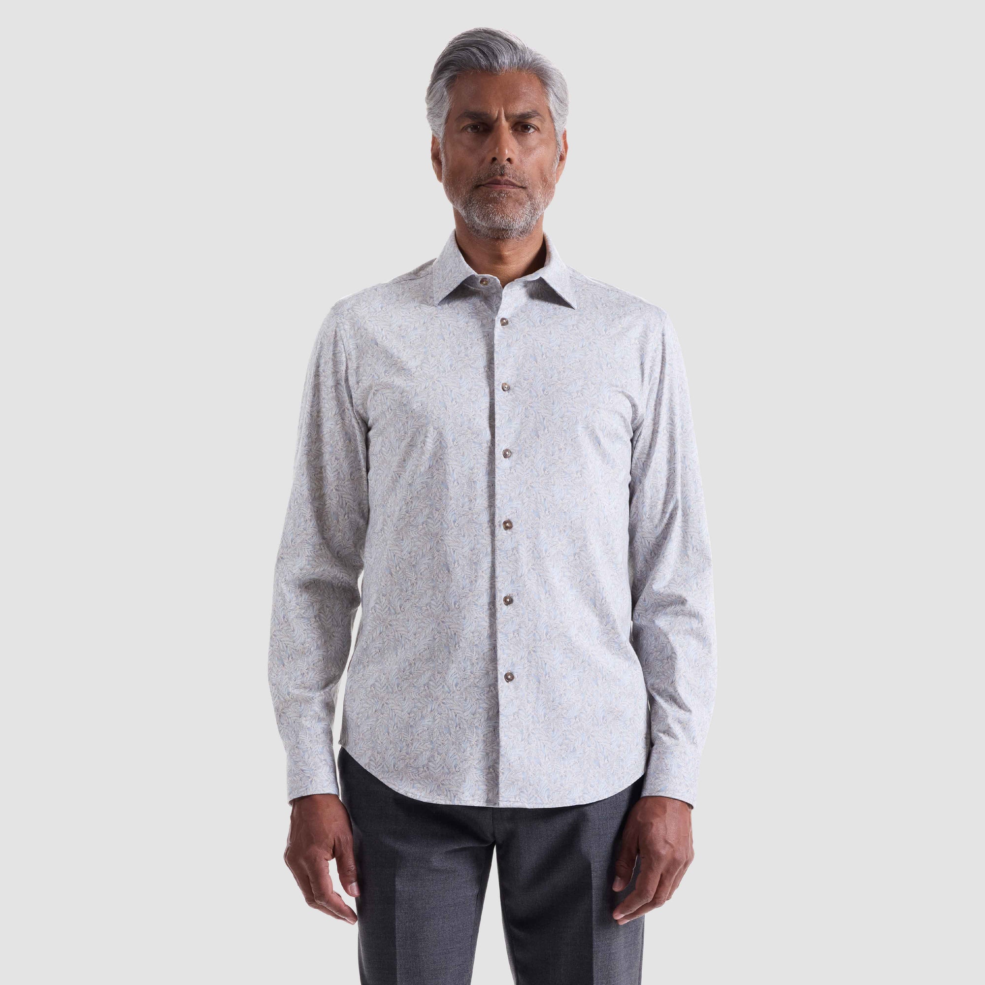 Jimmy Double-Sided Leaf Print & Geometric OoohCotton Shirt