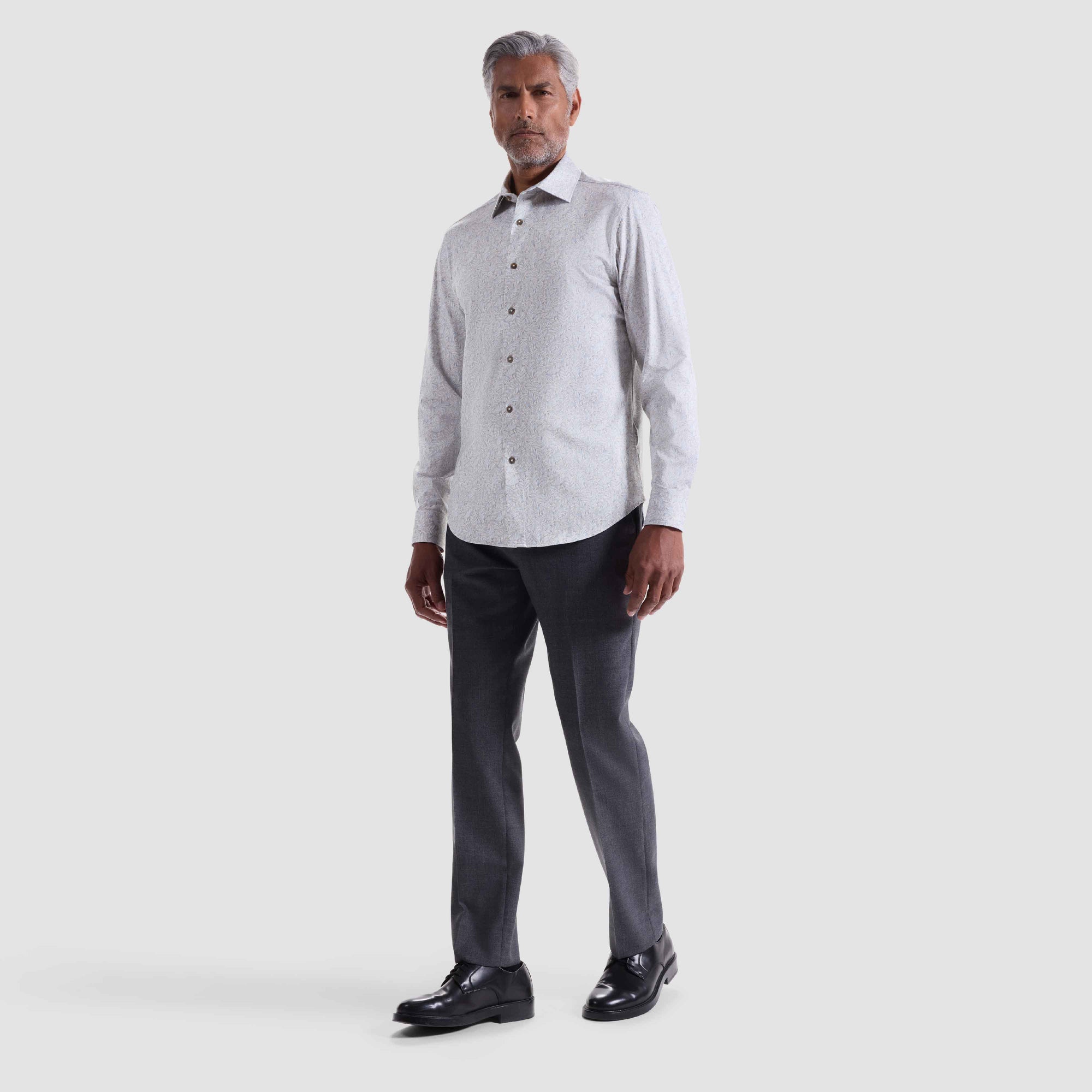 Jimmy Double-Sided Leaf Print & Geometric OoohCotton Shirt