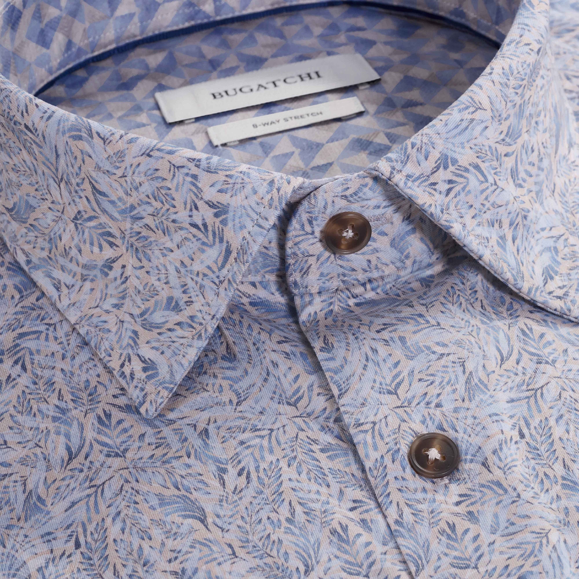 Jimmy Double-Sided Leaf Print & Geometric OoohCotton Shirt