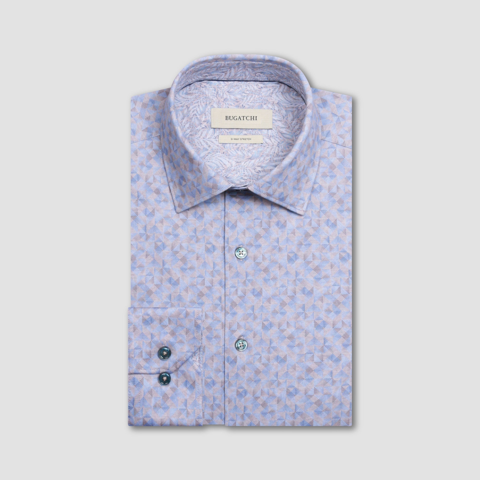Jimmy Double-Sided Geometric & Leaf Print OoohCotton Shirt