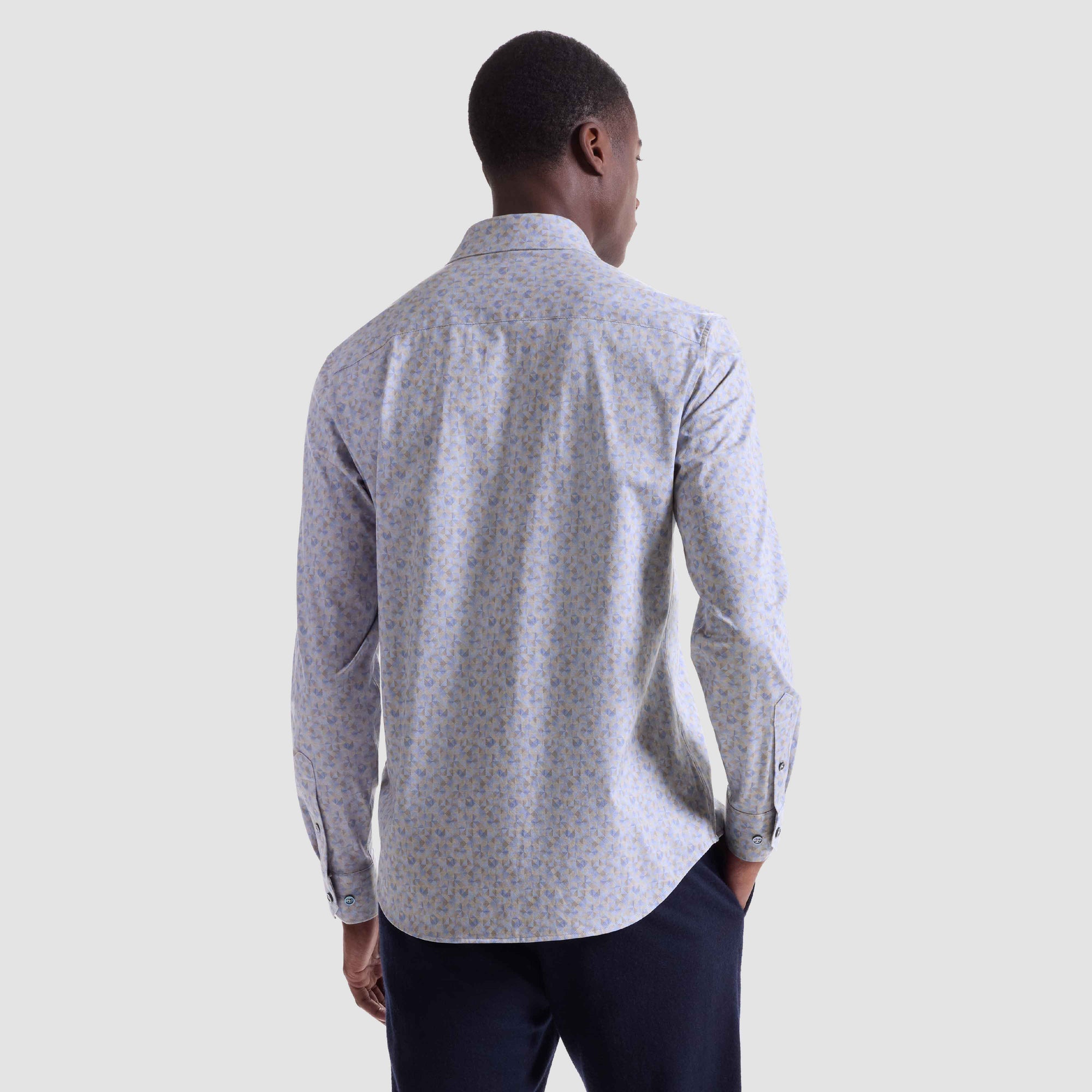 Jimmy Double-Sided Geometric & Leaf Print OoohCotton Shirt