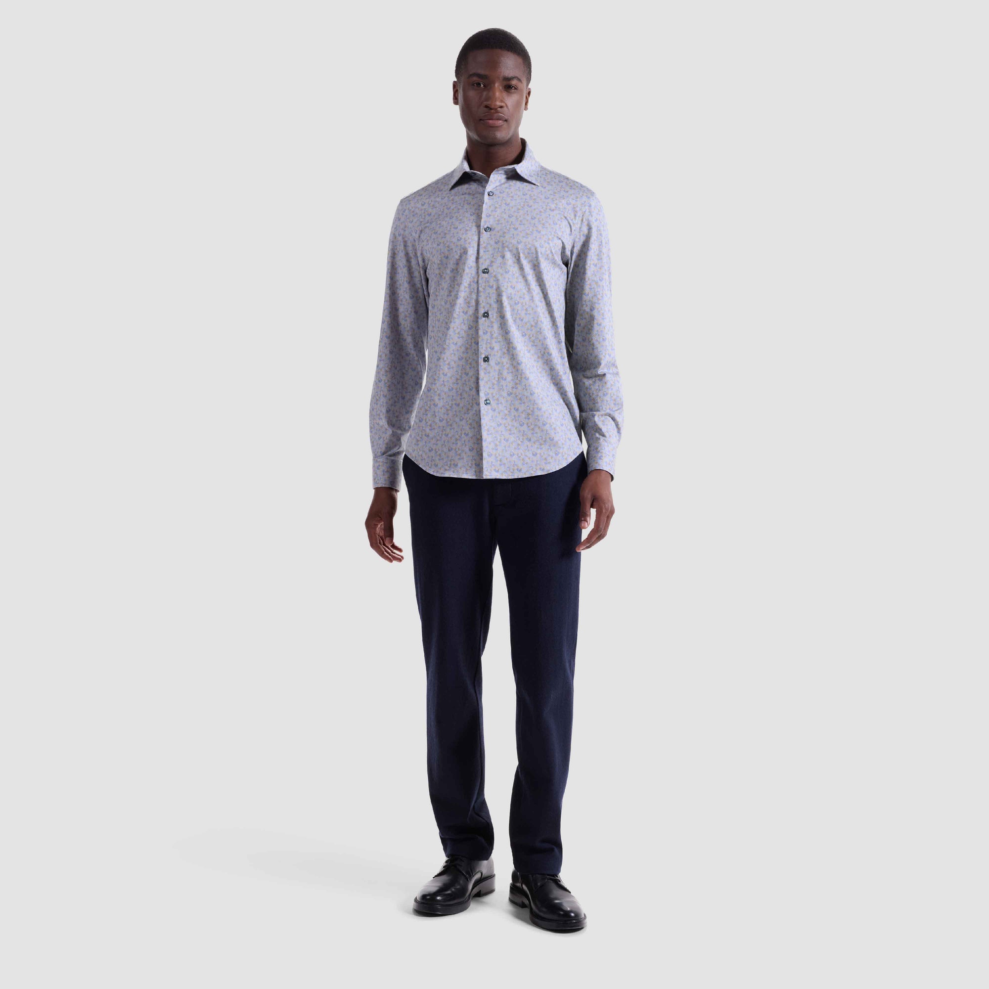 Jimmy Double-Sided Geometric & Leaf Print OoohCotton Shirt