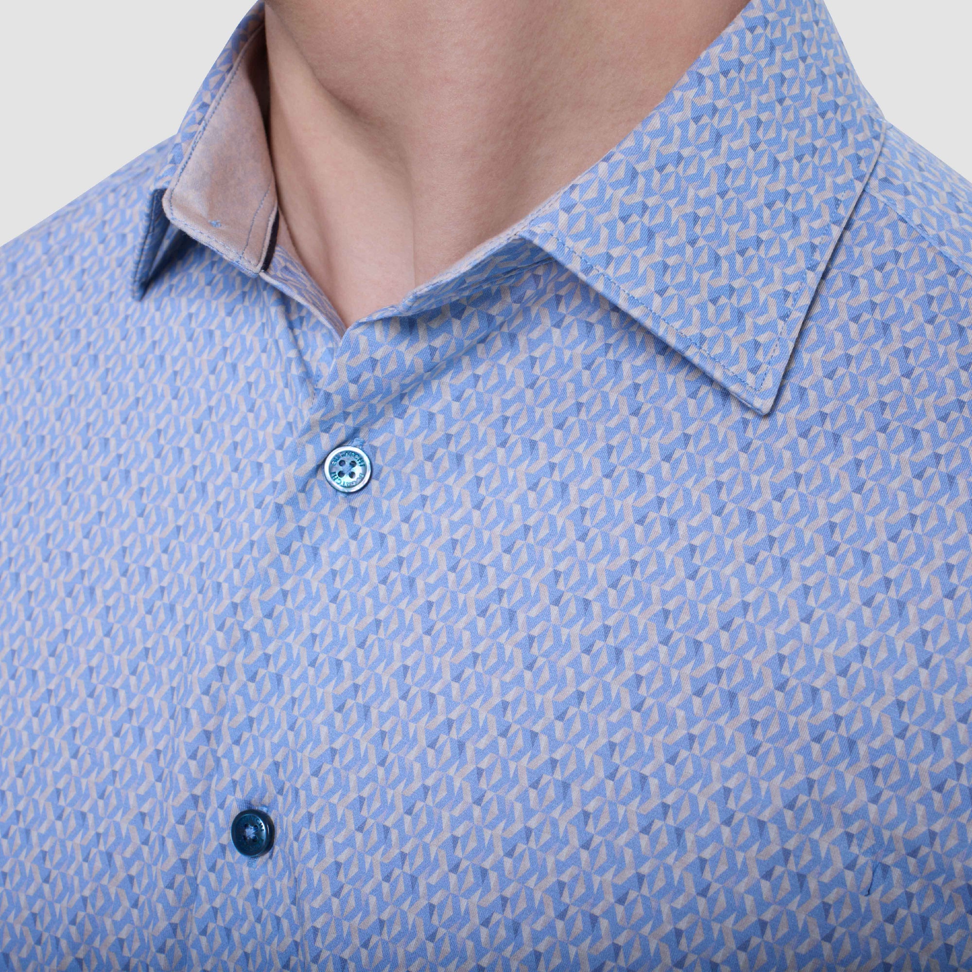 Jimmy Double-Sided Geometric & Solid OoohCotton Shirt