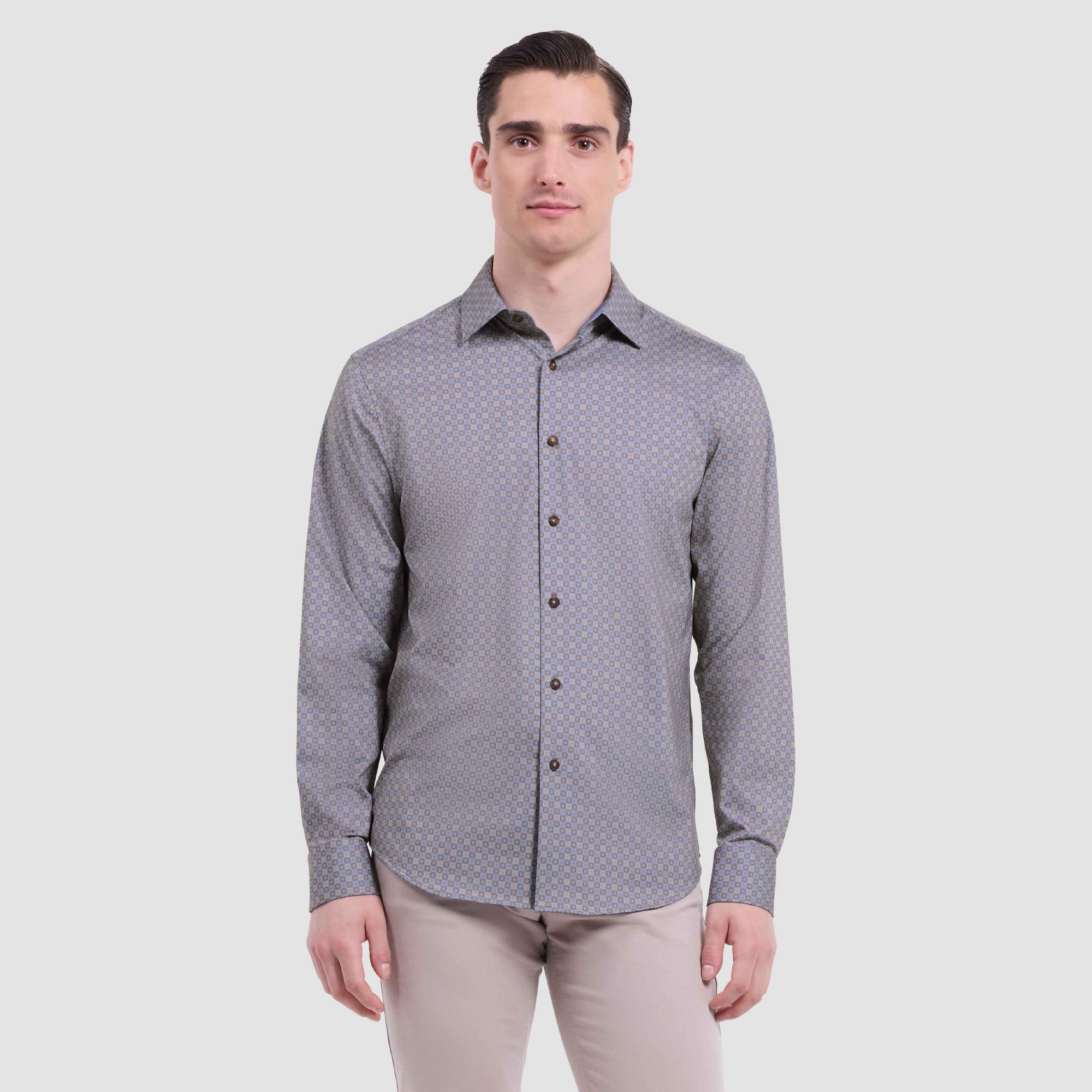 Jimmy Double-Sided Geometric & Solid OoohCotton Shirt