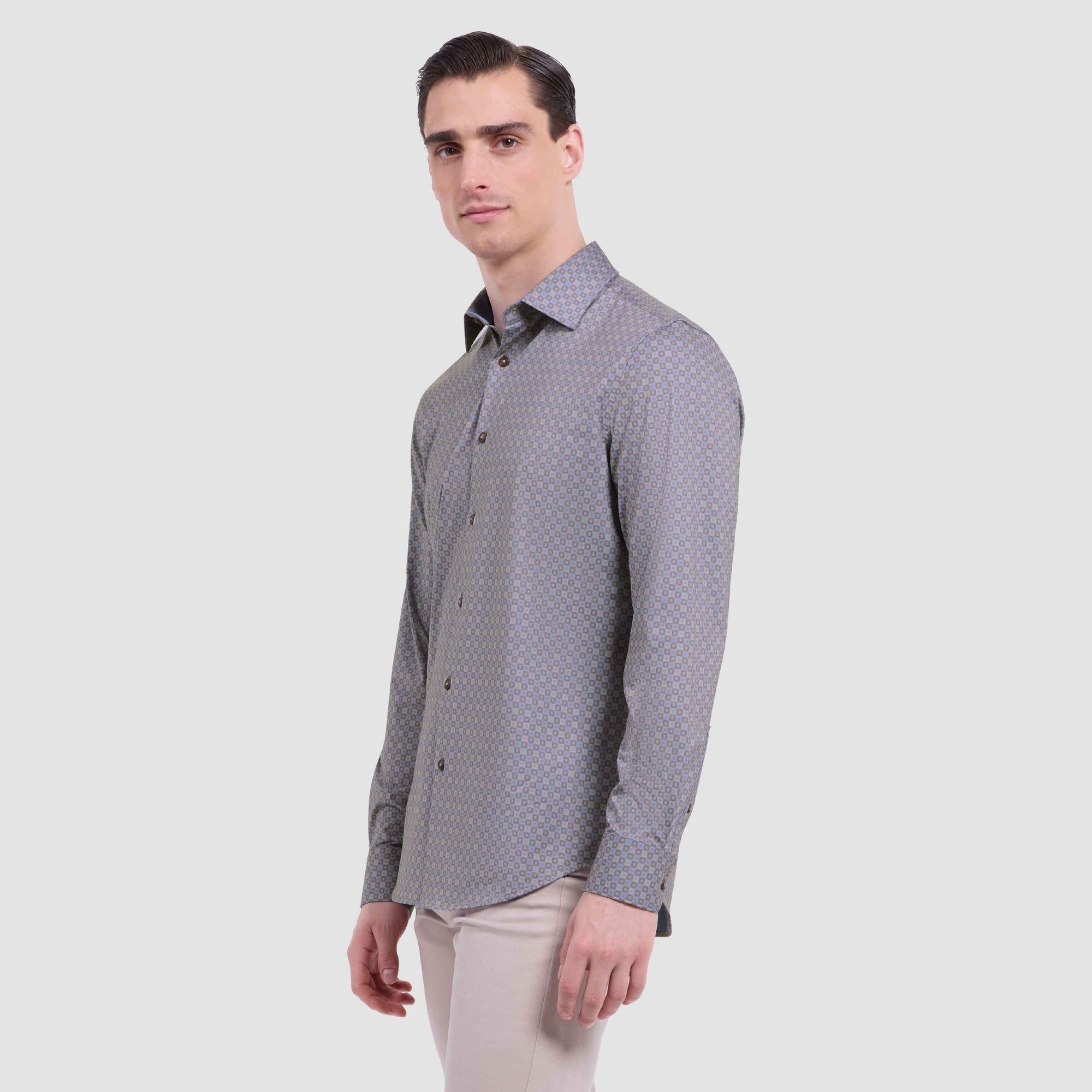 Jimmy Double-Sided Geometric & Solid OoohCotton Shirt