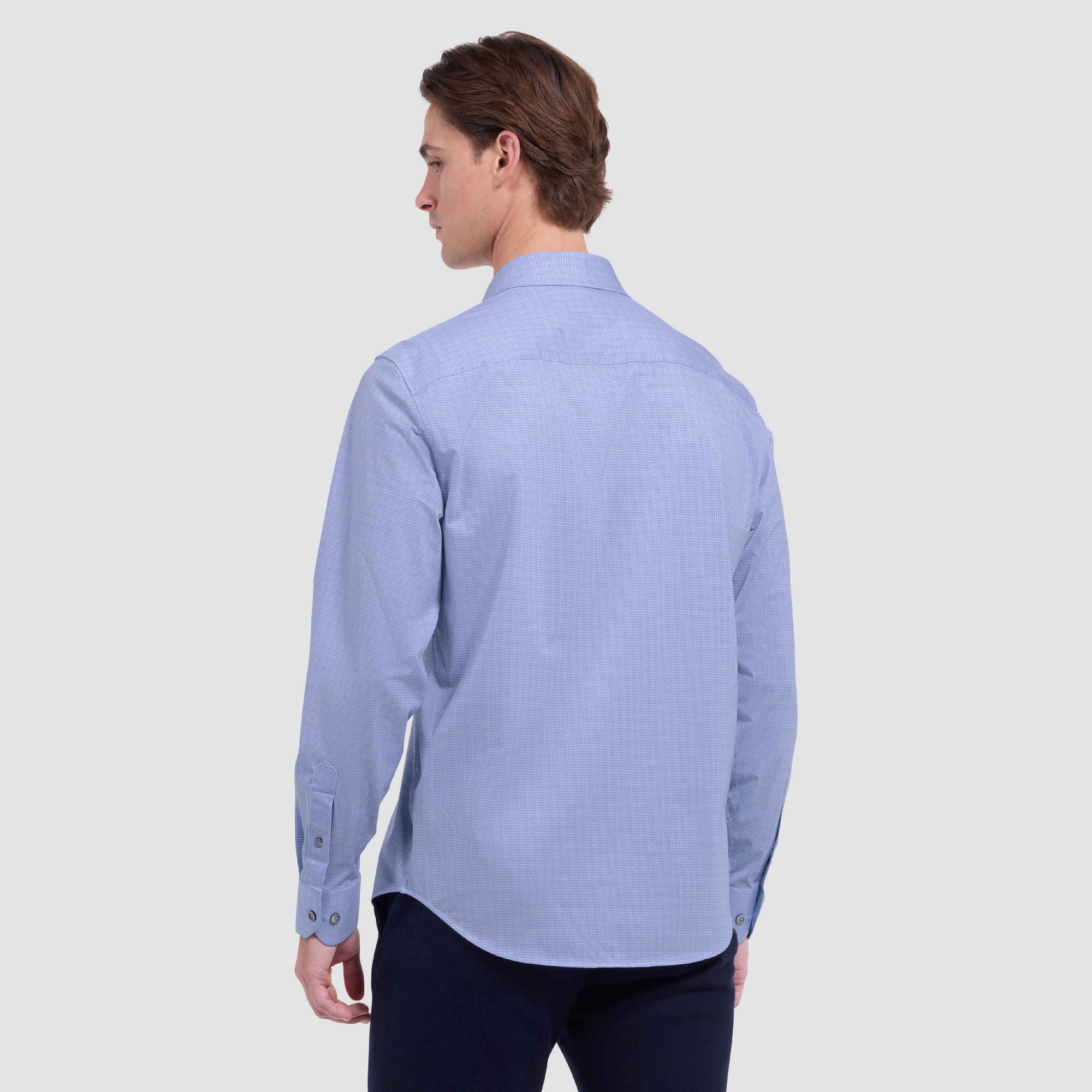 Jimmy Double-Sided Pin Check & Solid OoohCotton Shirt