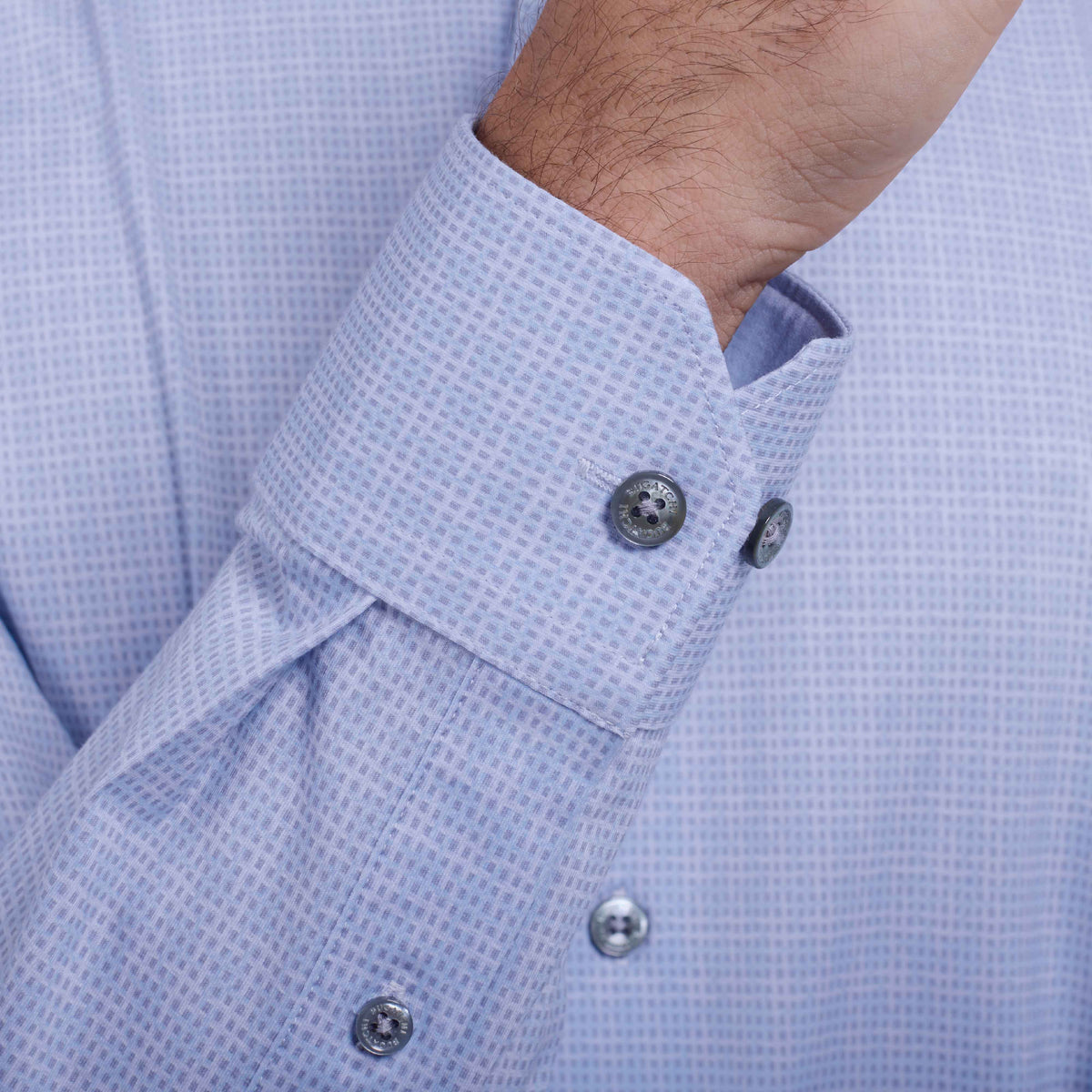 Jimmy Double-Sided Pin Check & Solid OoohCotton Shirt