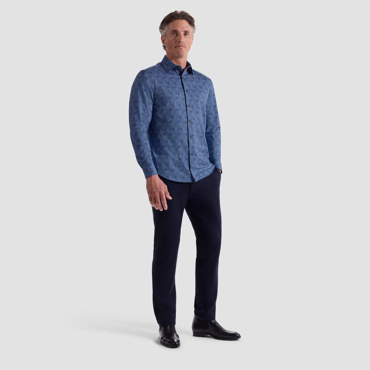 Jimmy Double-Sided Geometric & Solid OoohCotton Shirt