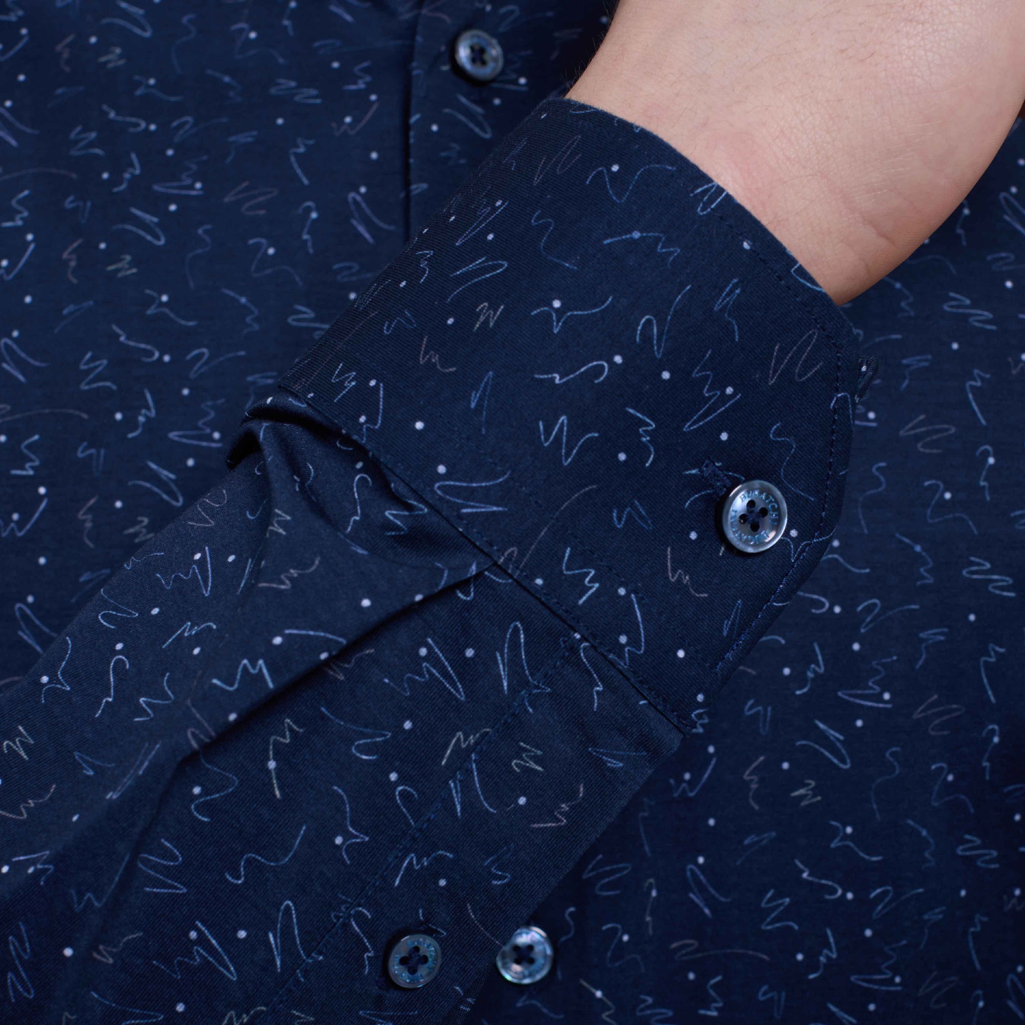 Jimmy Double-Sided Abstract & Dots OoohCotton Shirt