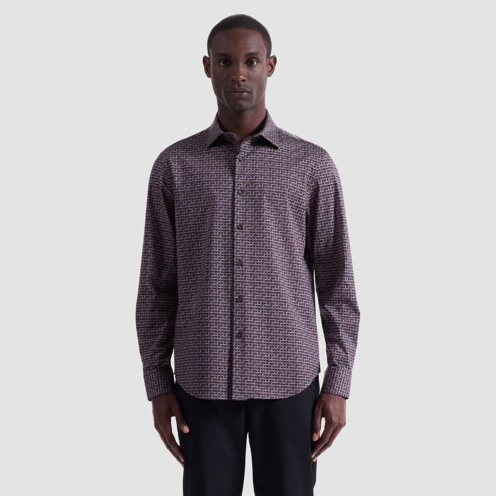 Jimmy Double-Sided Check & Solid OoohCotton Shirt
