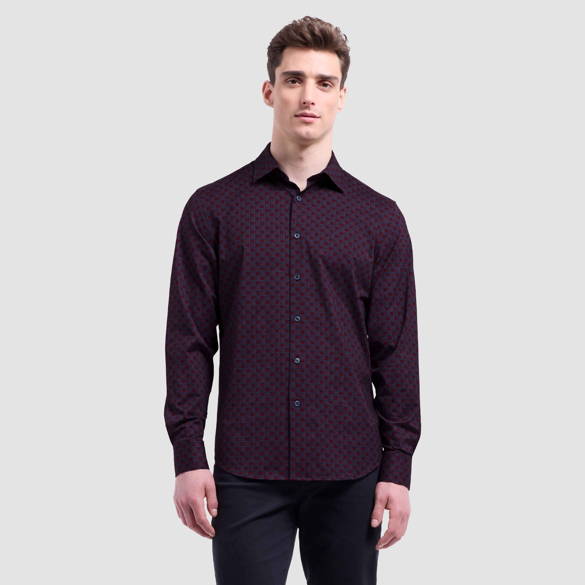 Jimmy Double-Sided Check & Geometric OoohCotton Shirt