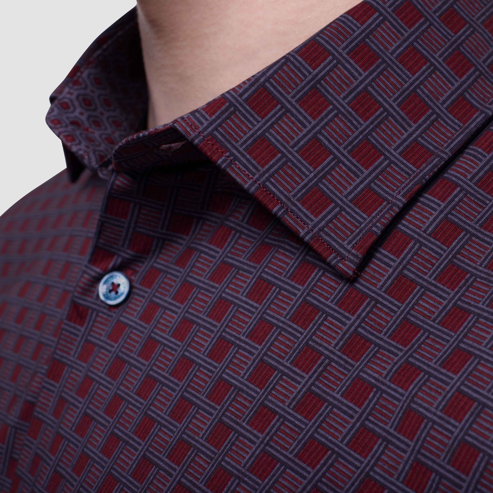 Jimmy Double-Sided Check & Geometric OoohCotton Shirt