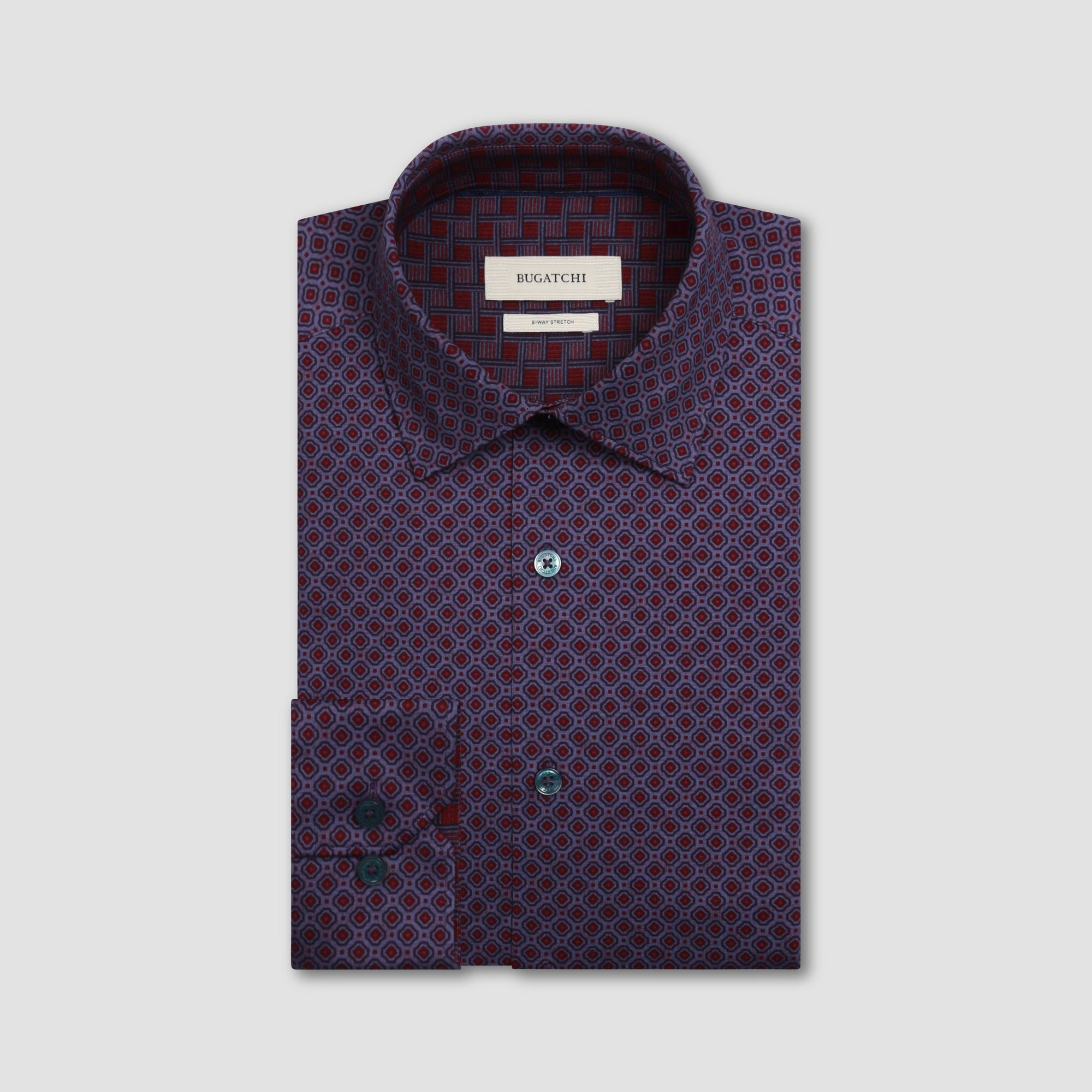 Jimmy Double-Sided Geometric & Check OoohCotton Shirt