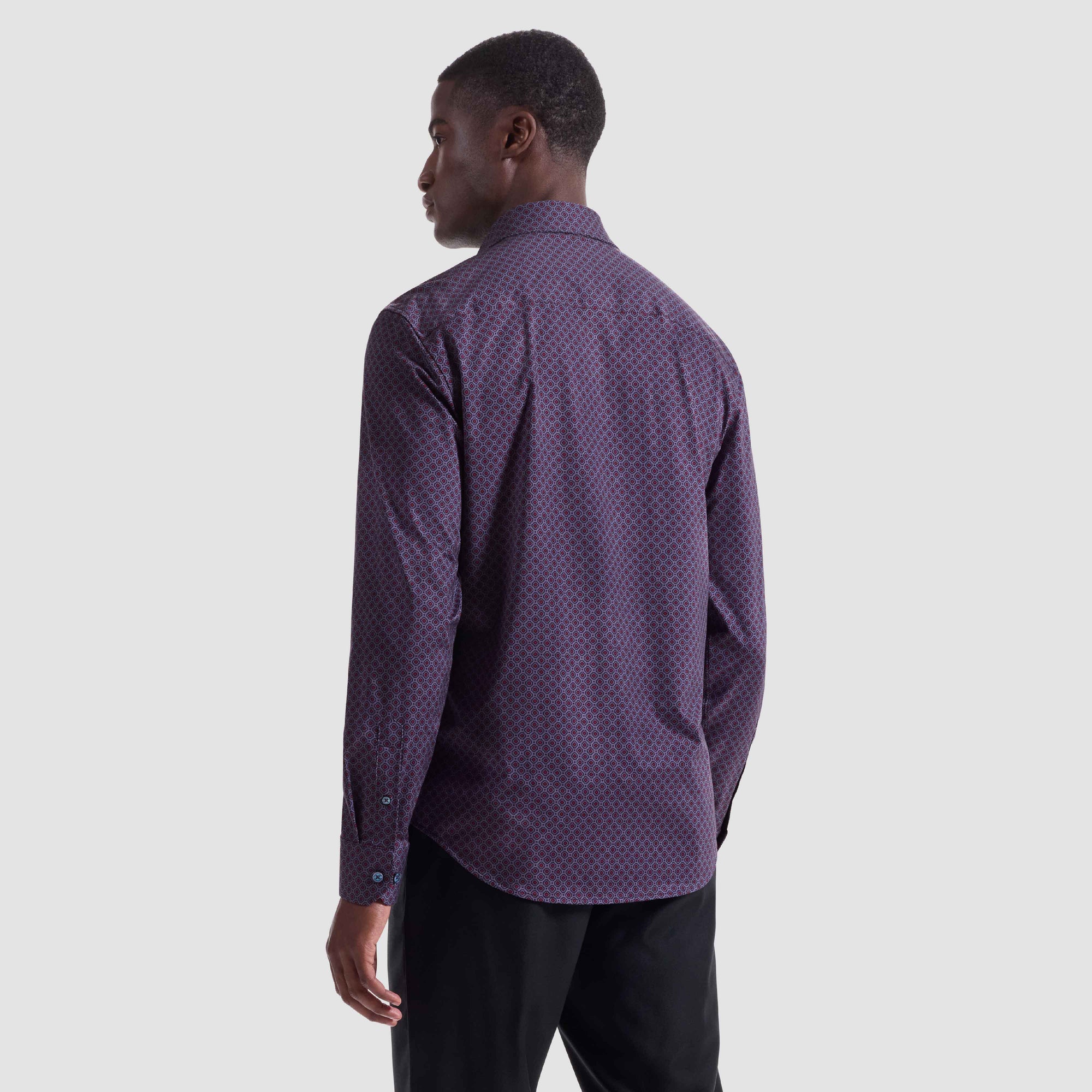 Jimmy Double-Sided Geometric & Check OoohCotton Shirt