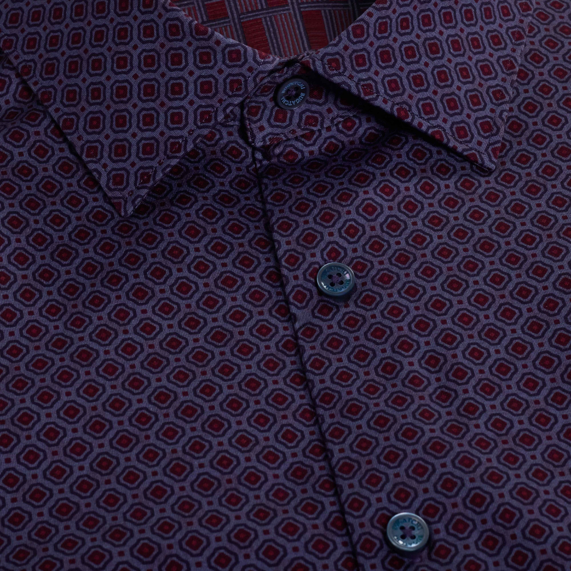 Jimmy Double-Sided Geometric & Check OoohCotton Shirt