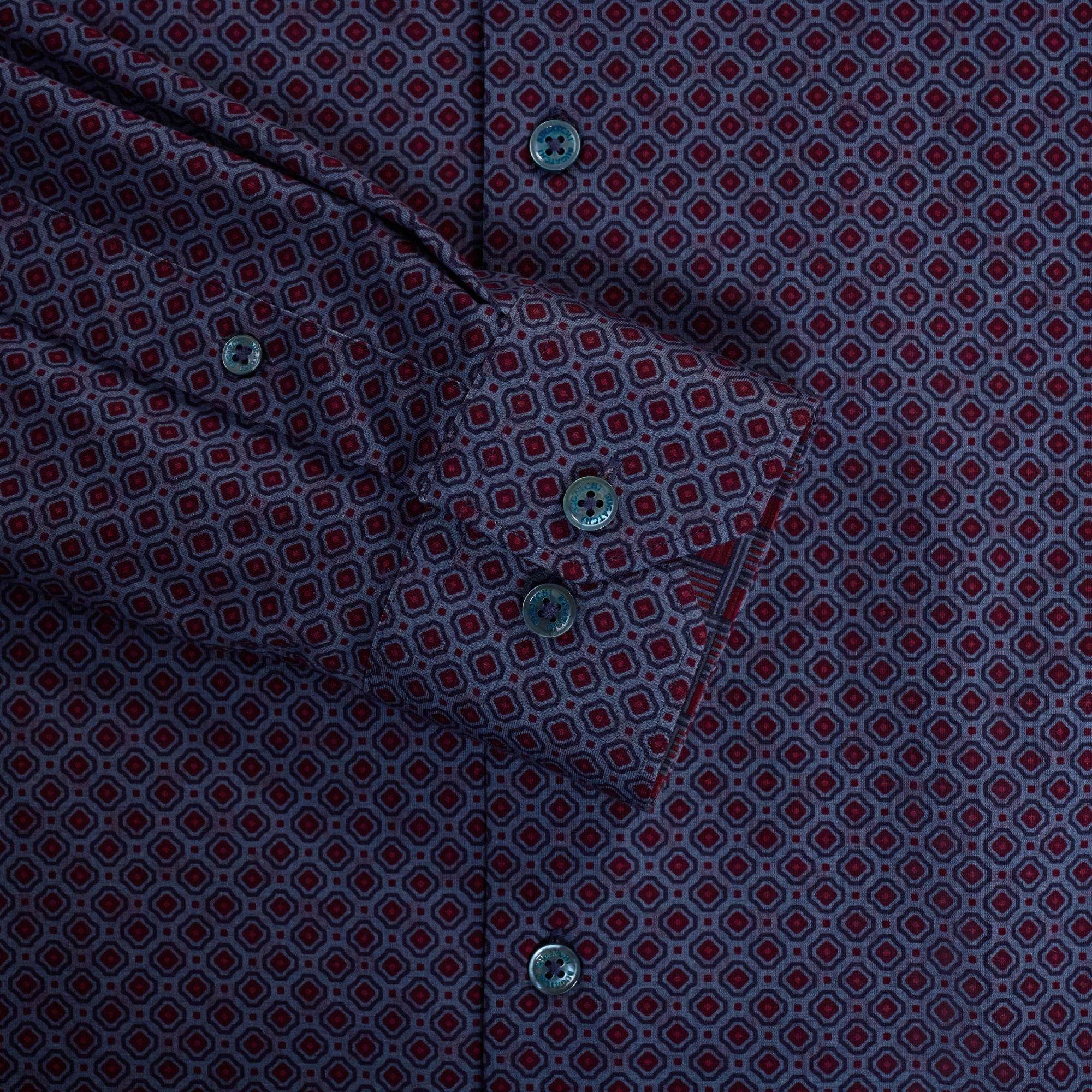 Jimmy Double-Sided Geometric & Check OoohCotton Shirt