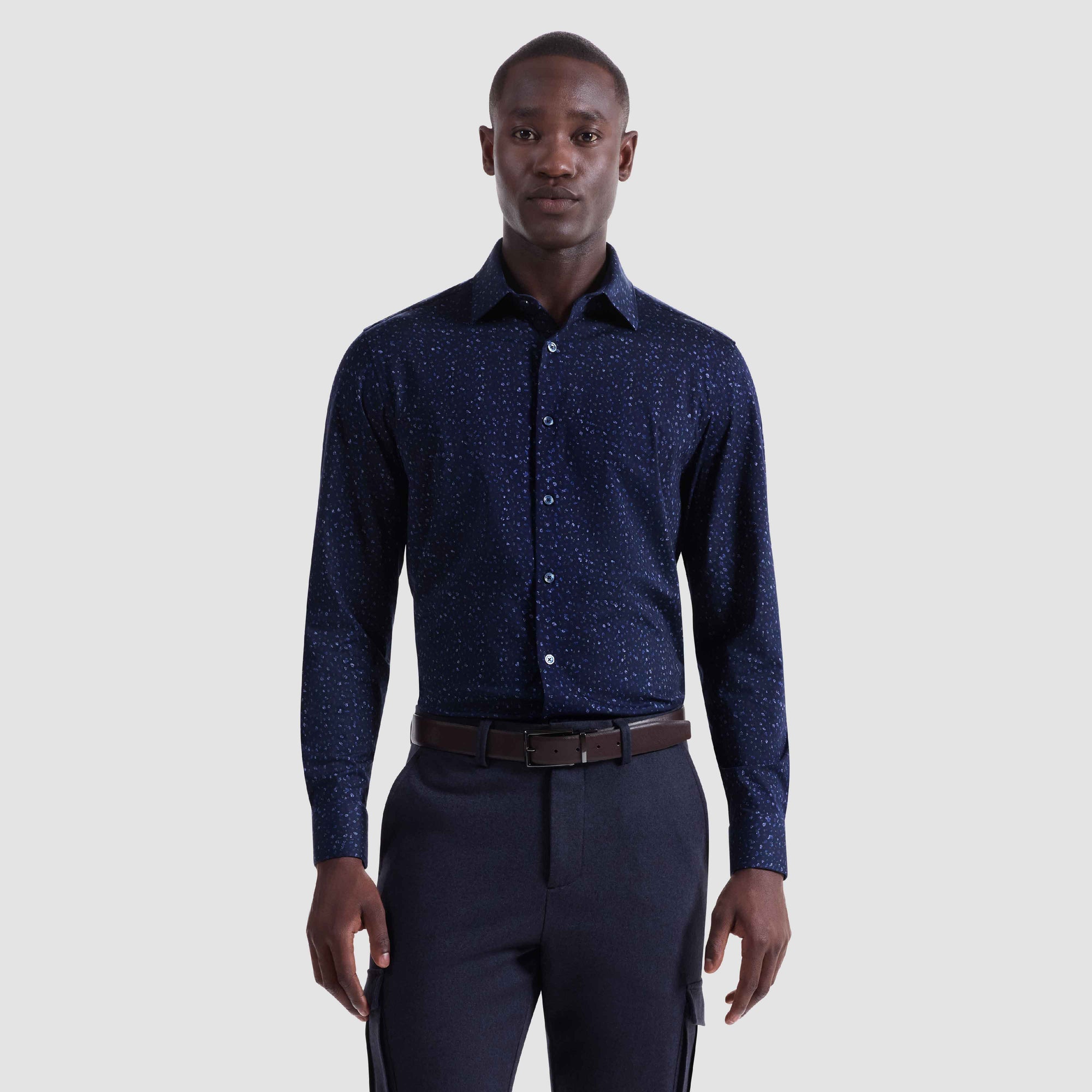 Jimmy Double-Sided Abstract & Speckled OoohCotton Shirt