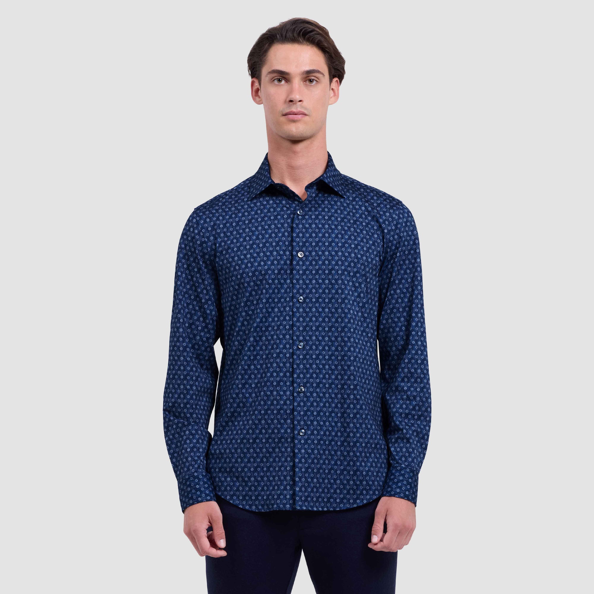 Jimmy Double-Sided Geometric & Solid OoohCotton Shirt
