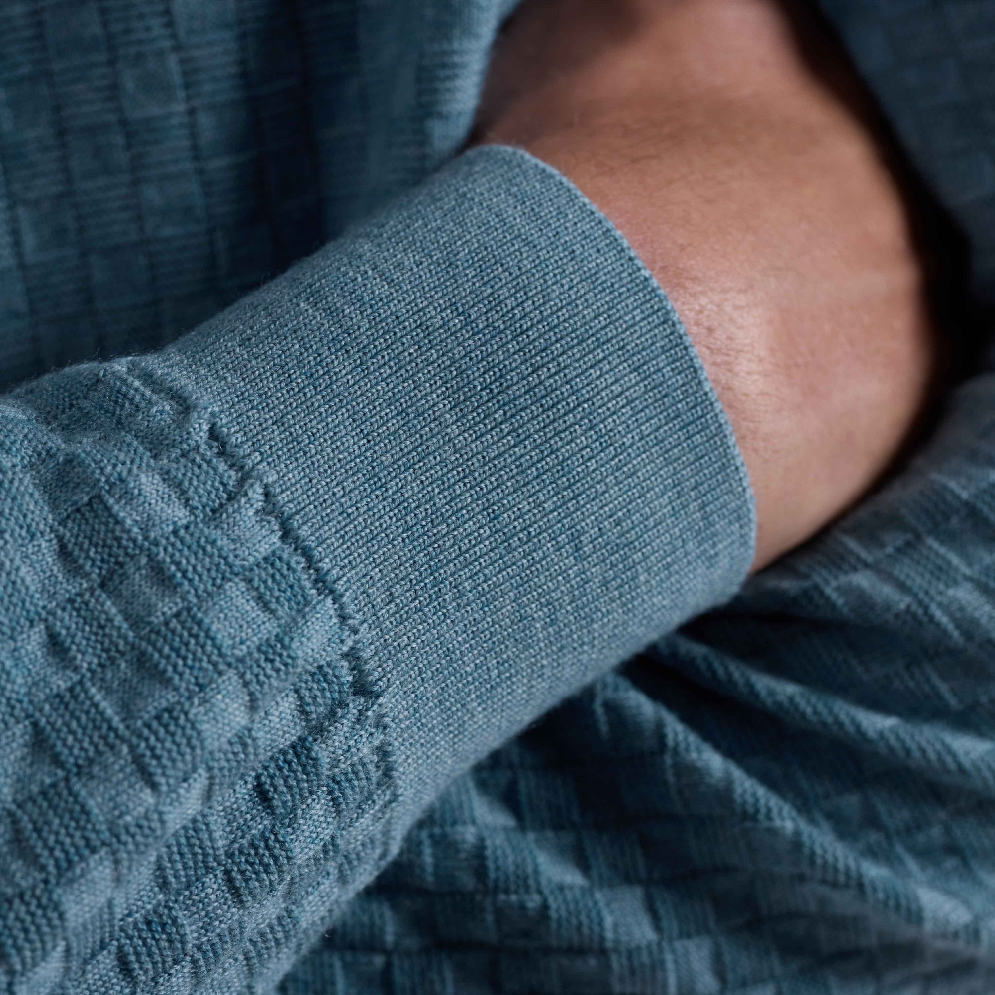 Basketweave Crewneck Sweater