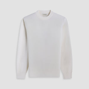 Basketweave Crewneck Sweater