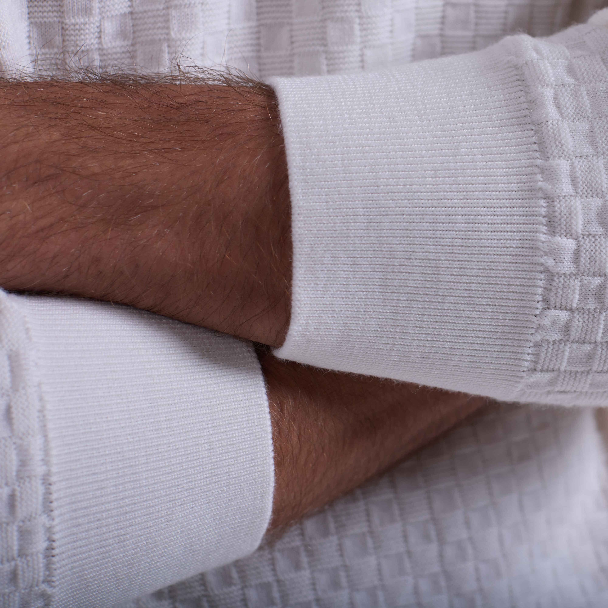 Basketweave Crewneck Sweater