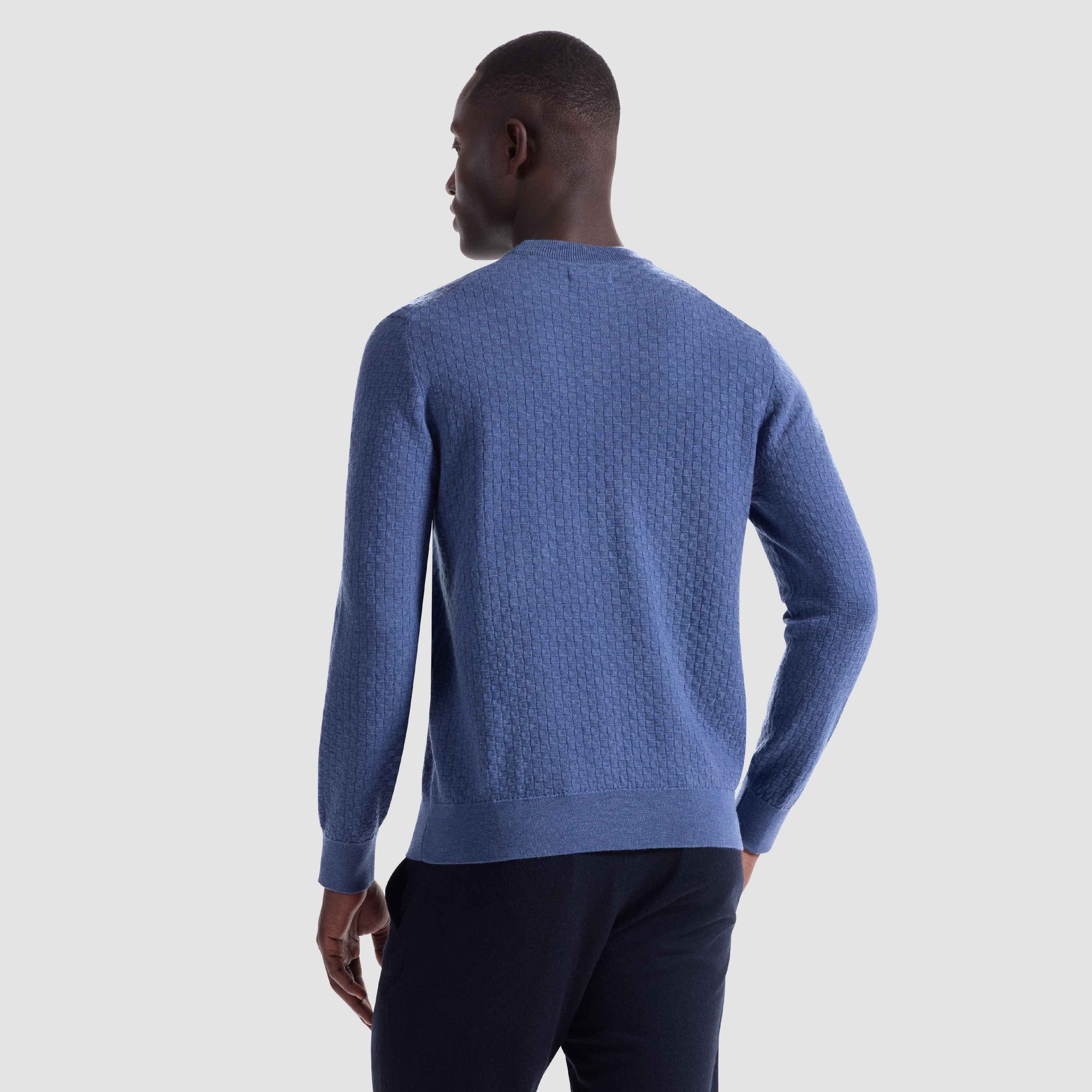 Basketweave Crewneck Sweater