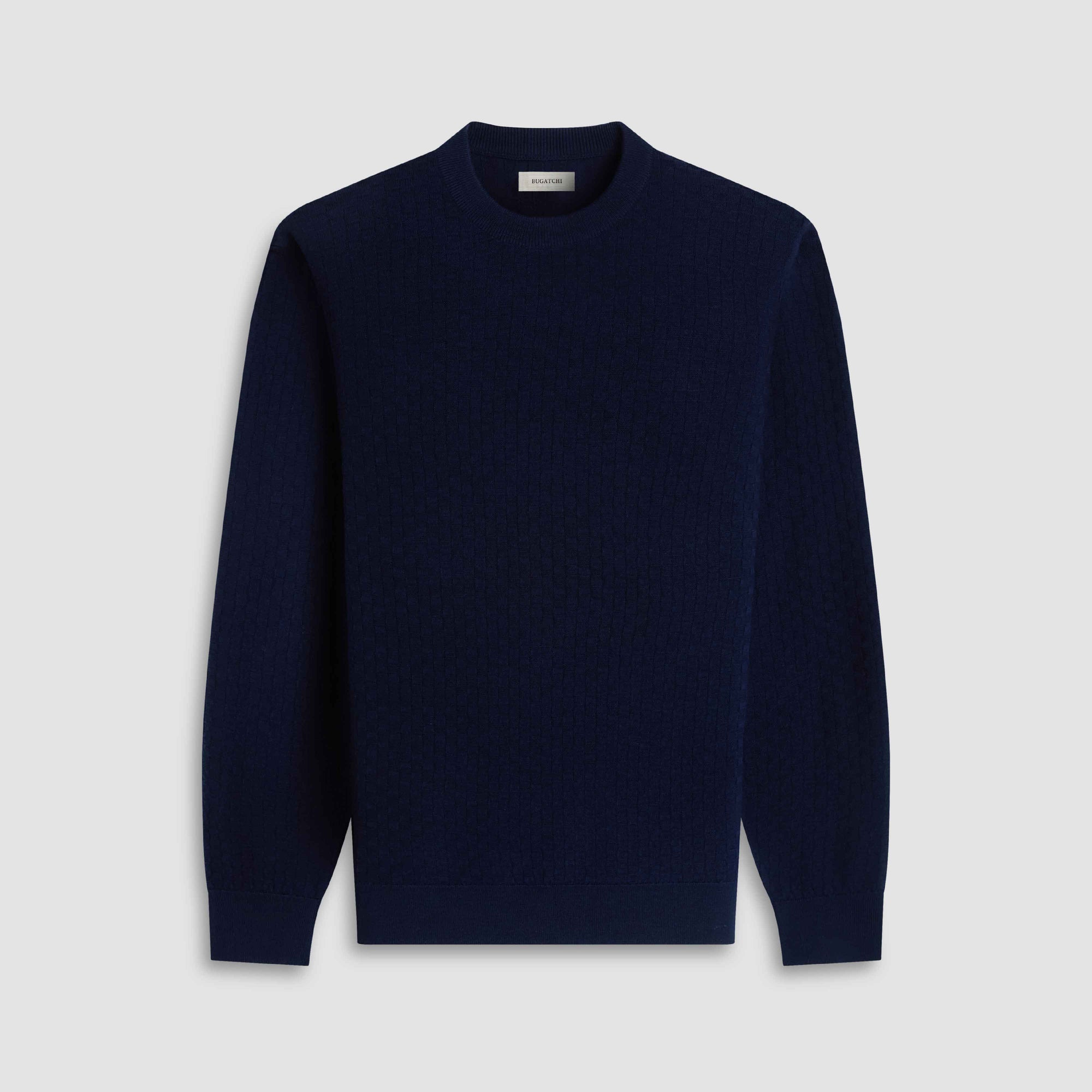 Basketweave Crewneck Sweater