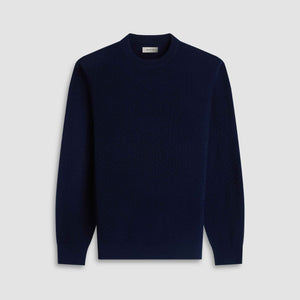 Basketweave Crewneck Sweater