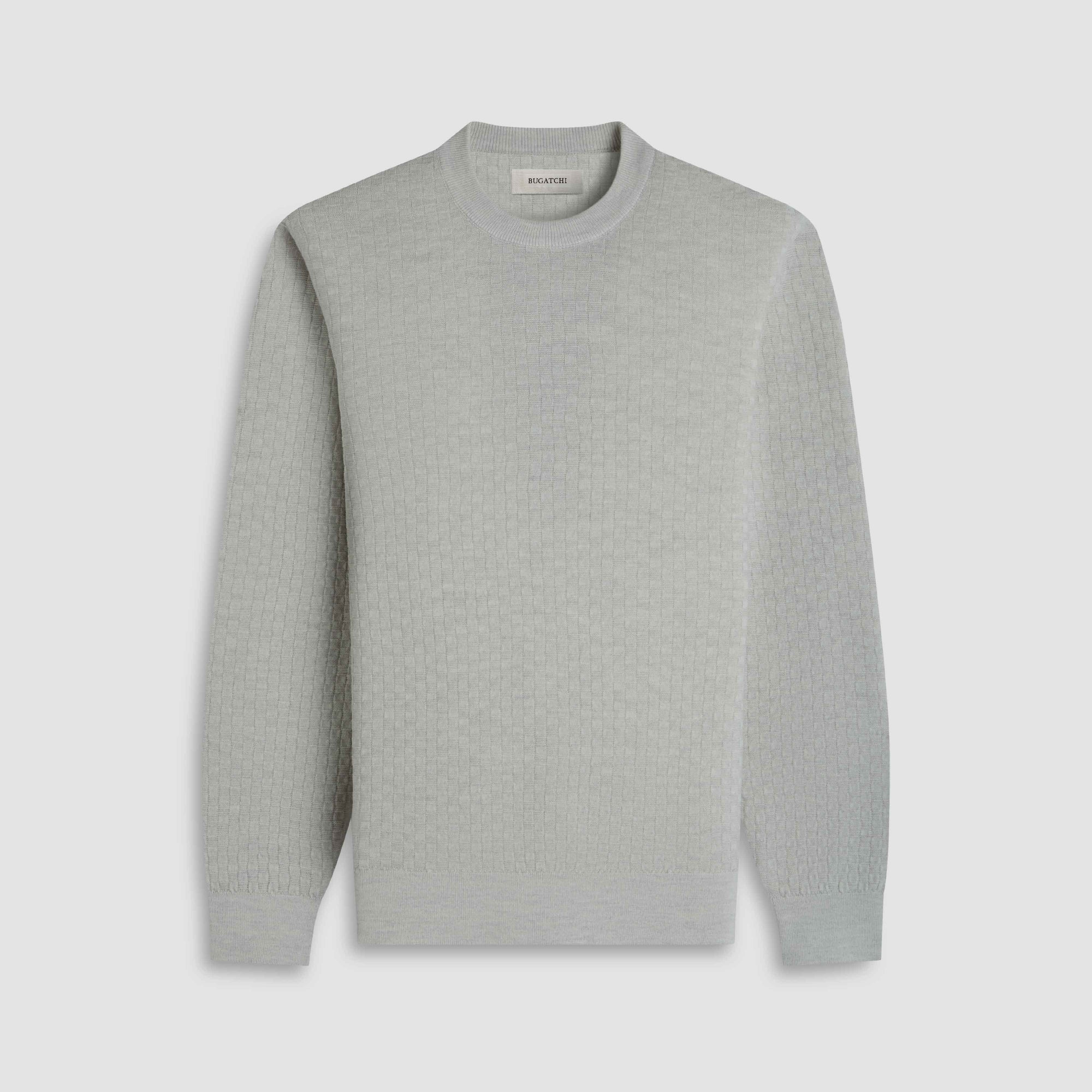 Basketweave Crewneck Sweater