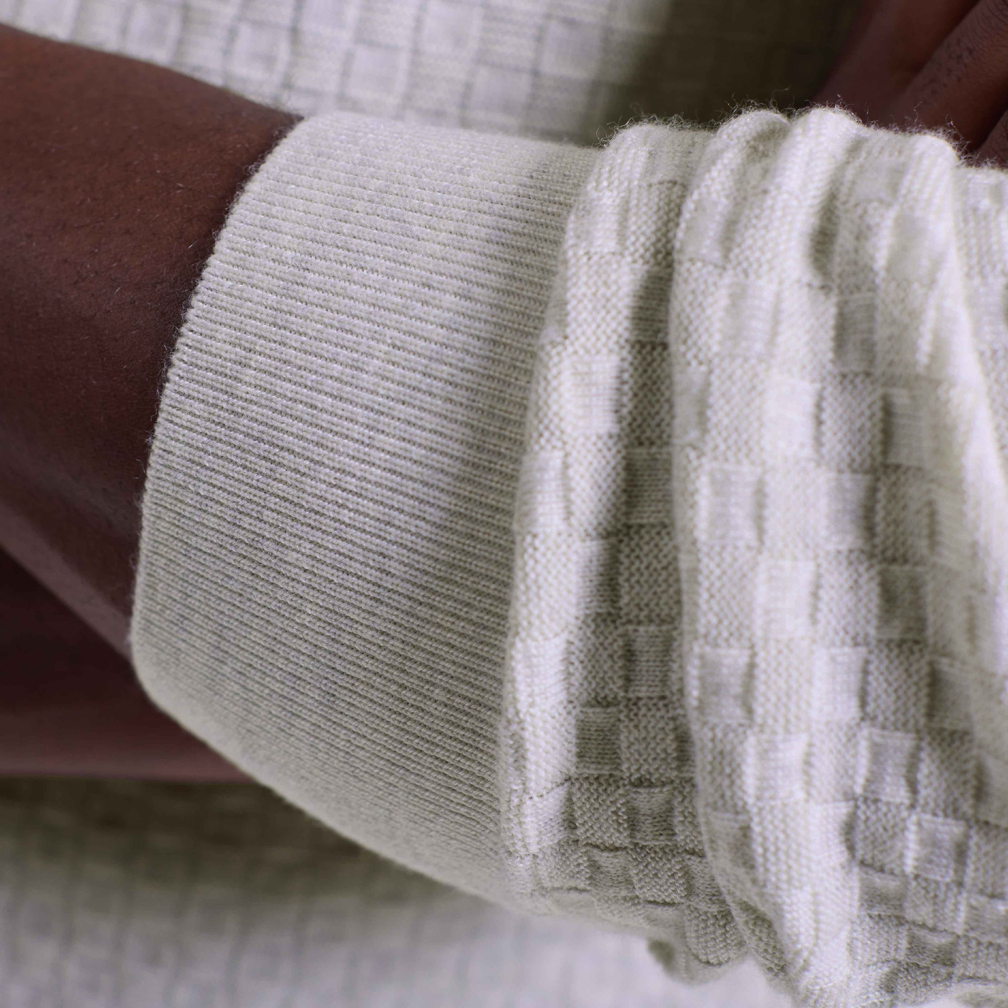 Basketweave Crewneck Sweater