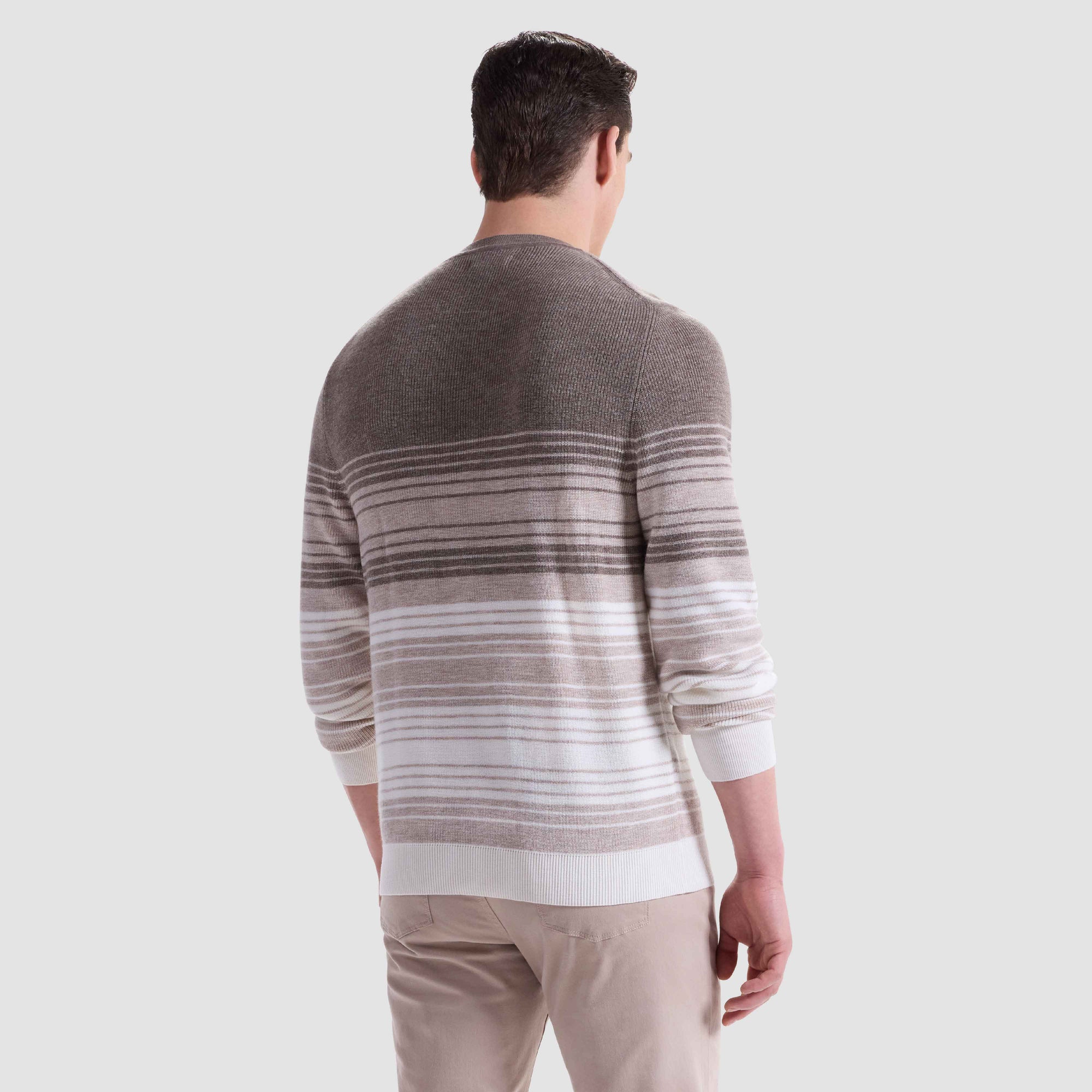 Ombre Stripe Crewneck Sweater