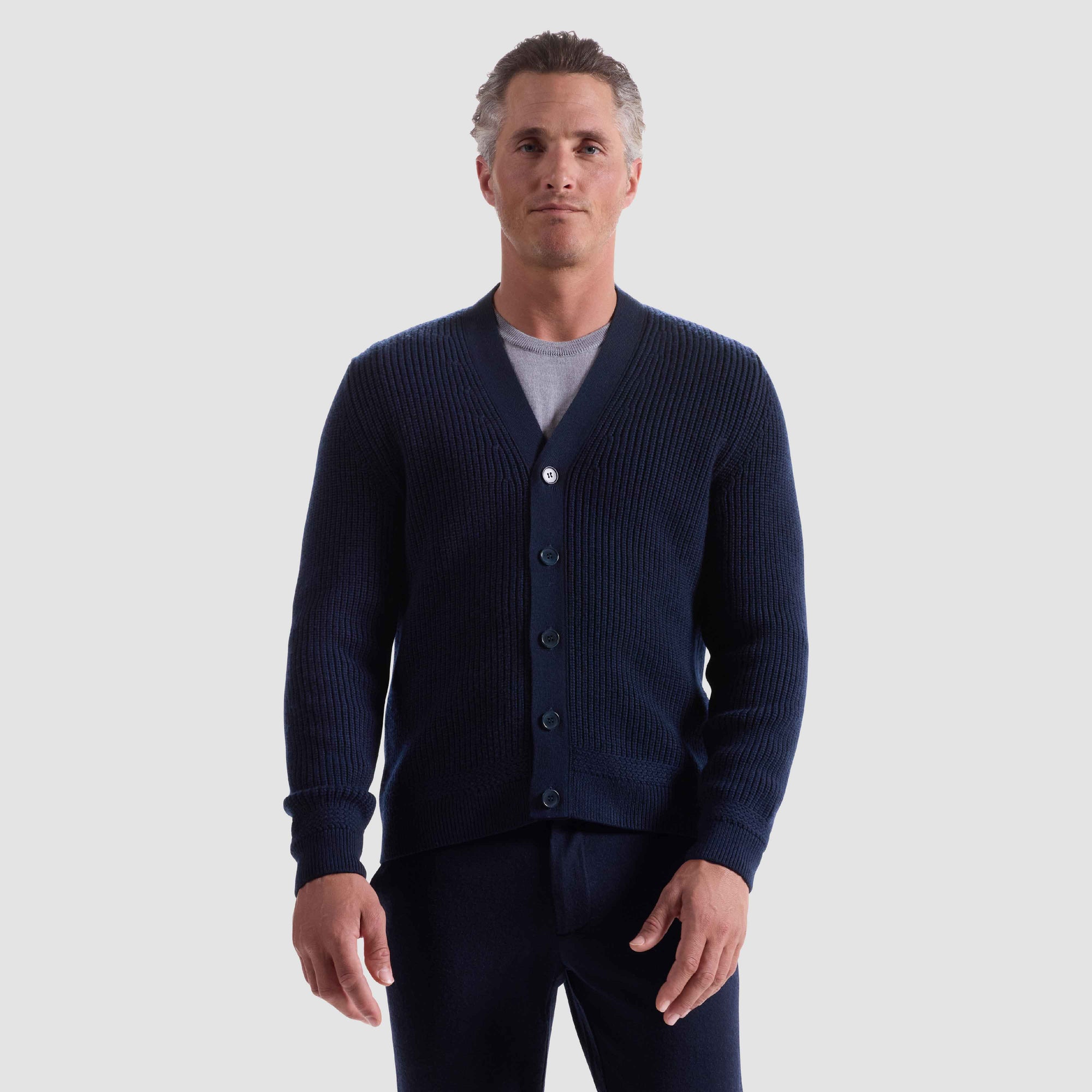 Rib Knit Cardigan Sweater